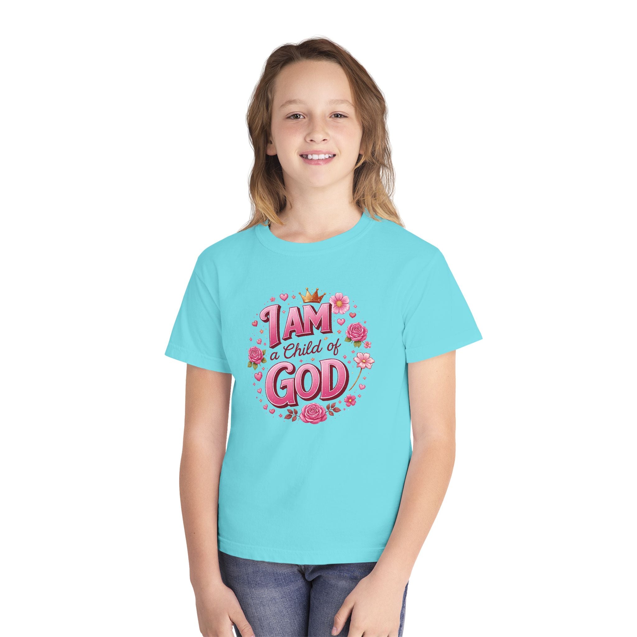 I Am a Child of God Youth Shirt, Christian Girl Shirt, Faith Shirt for Girls, Bible Shirt Youth, Christian Kids Tee, Church Shirt