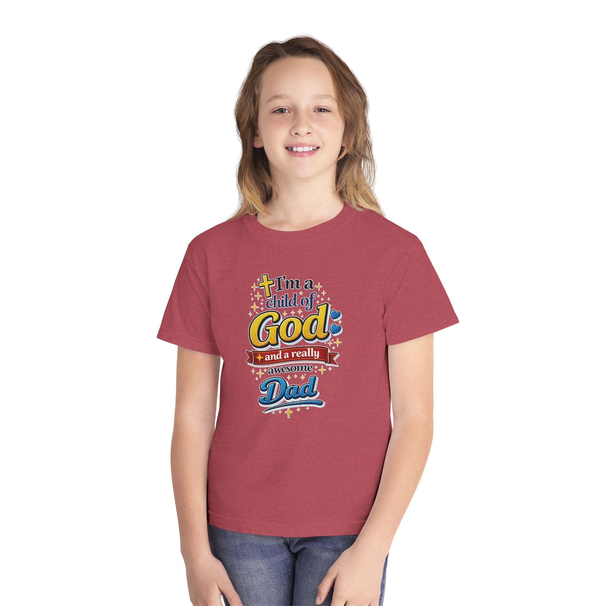 Im a Child of God Youth Shirt and Awesome Dad, Christian Family Shirt Youth, Grandma Grandpa Mom Dad Shirt, Youth Christian Faith Shirt