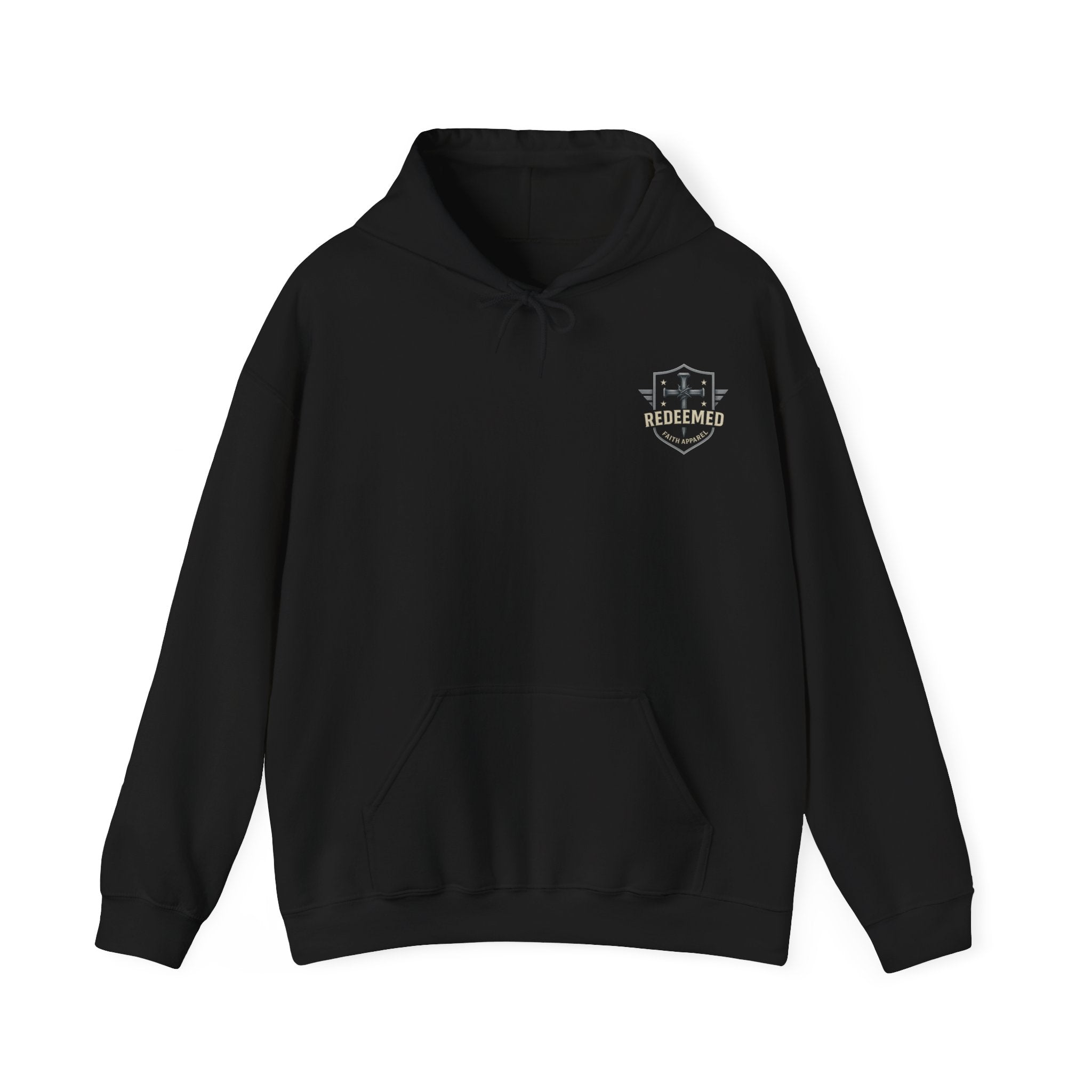 Christian Dad Shield Hoodie, Smart Brave Warrior Wise Father Pullover, Man of God Dad Hoodie, Christian Father Gift, Redeemed Faith Apparel