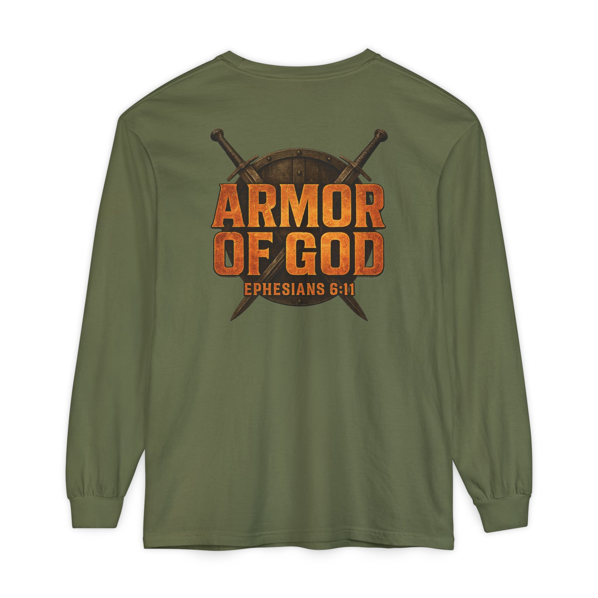 Armor of God Christian Long Sleeve T Shirt, Ephesians 6:11 Shirt, Christian Warrior Faith Shirt, Bible Verse Shirt, Redeemed Faith Apparel