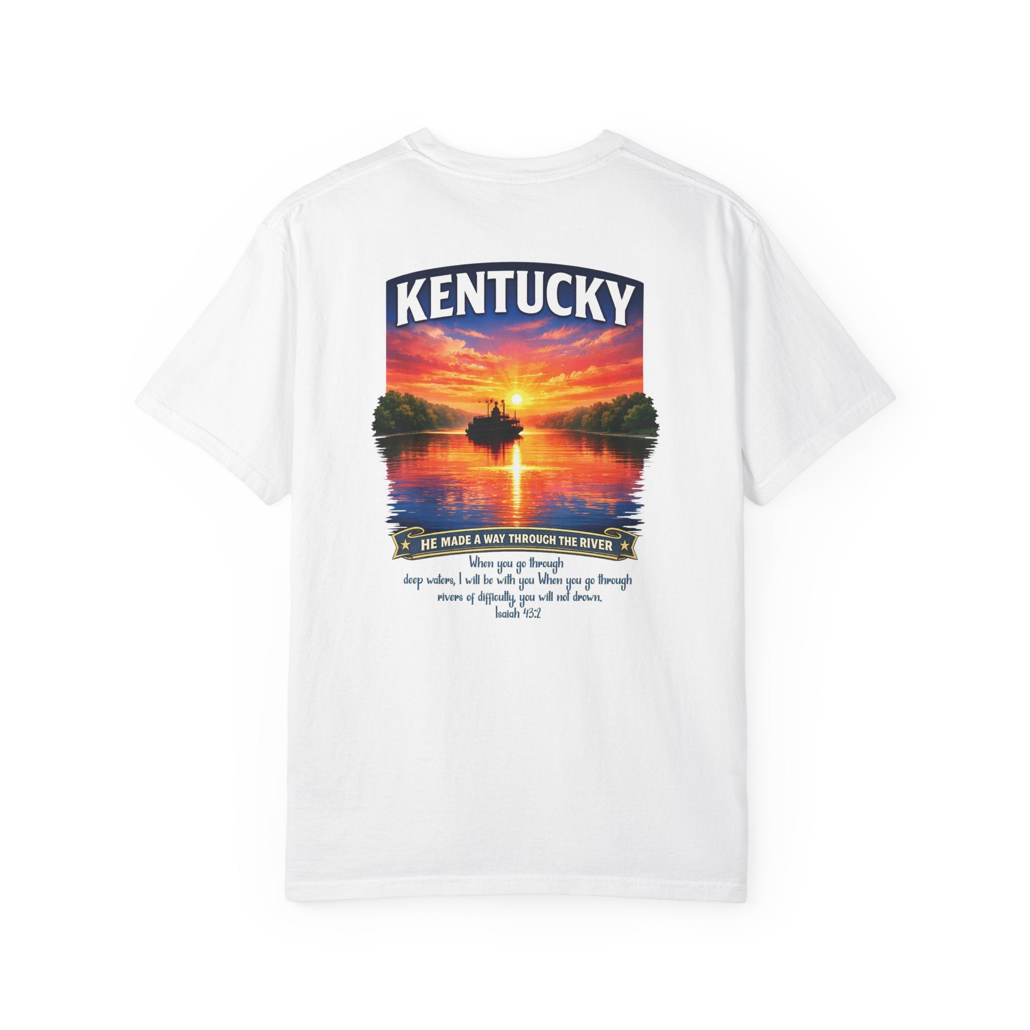 KY-Kentucky River Christian T Shirt, He Made a Way Through the River Shirt, Isaiah 43 Tee, Kentucky Gift Him, God Bless America Collection