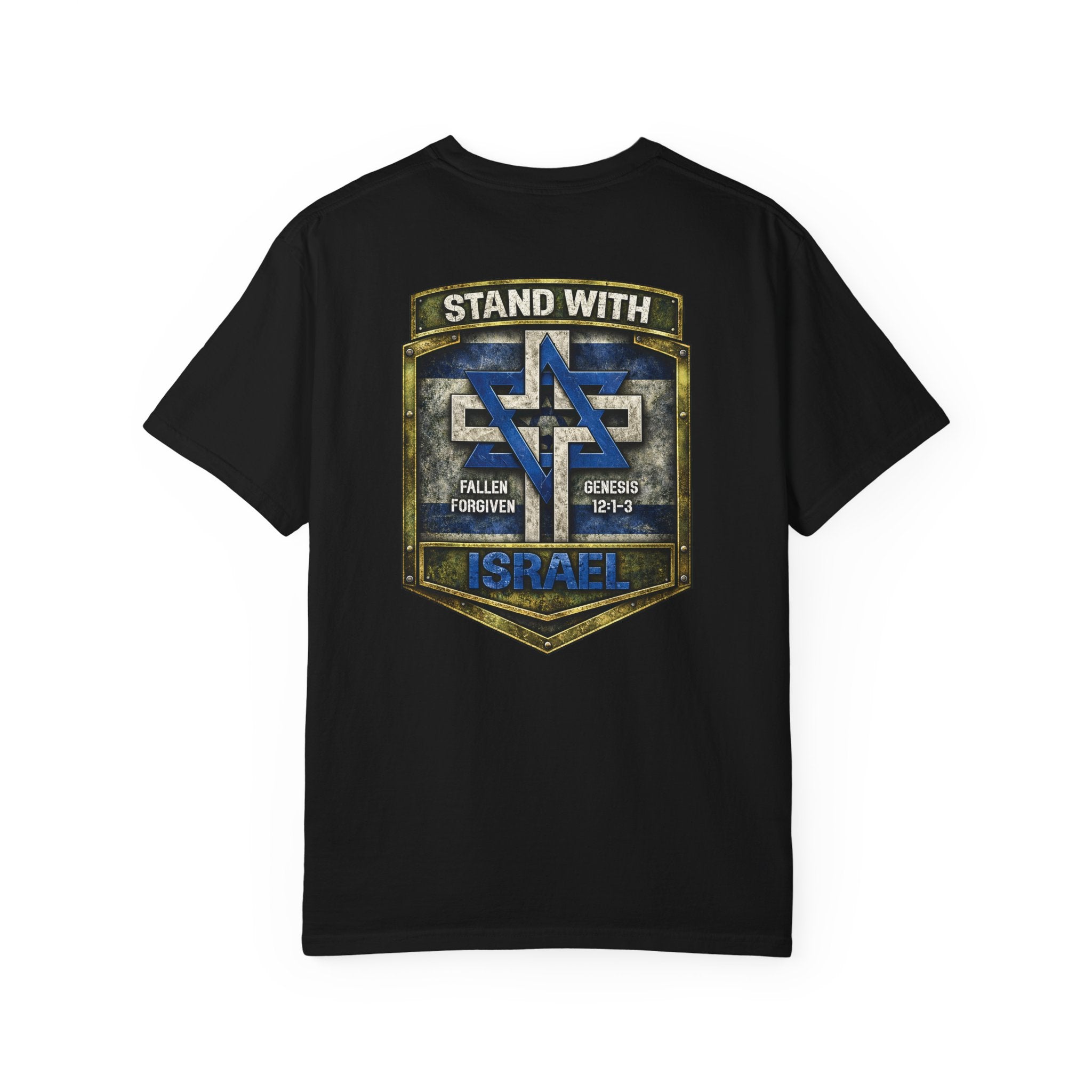Stand With Israel Christian Shirt, Genesis 12:1-3 Bible Verse Tee, Christian Israel T-Shirt, Faith and Freedom Shirt, Redeemed Faith Apparel