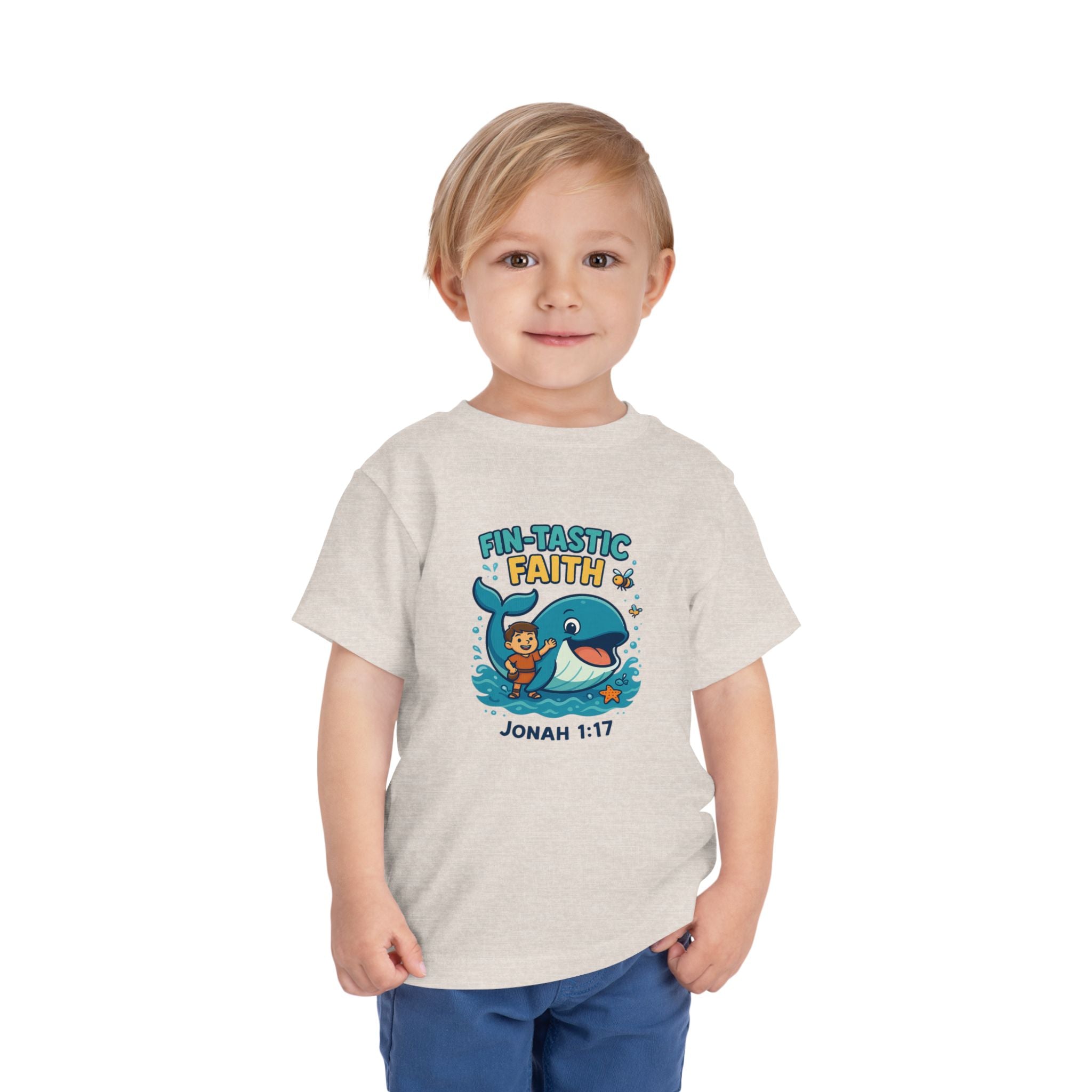 Kids Fin-Tastic Faith Shirt, Christian Kids T-Shirt, Jonah and the Whale, Bible Story Tee, Redeemed Faith Apparel