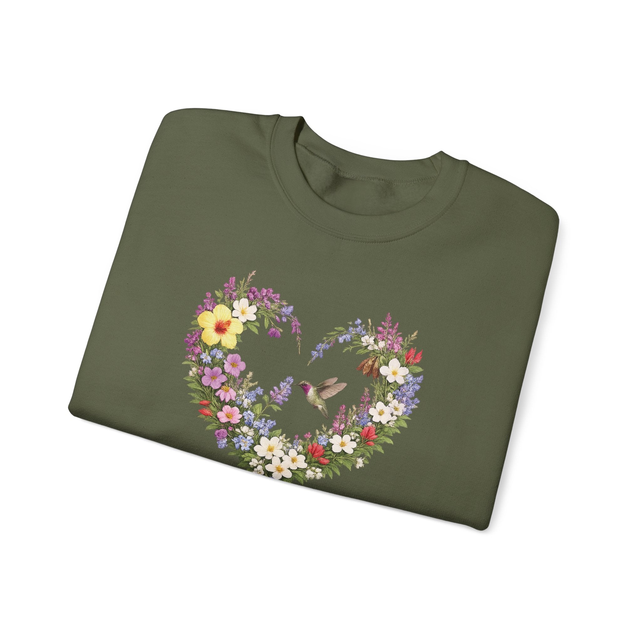 God’s Masterpiece Sweatshirt, Ephesians 2:10 Christian Floral Sweatshirt, Hummingbird Faith Womens Gift, Redeemed Faith Apparel