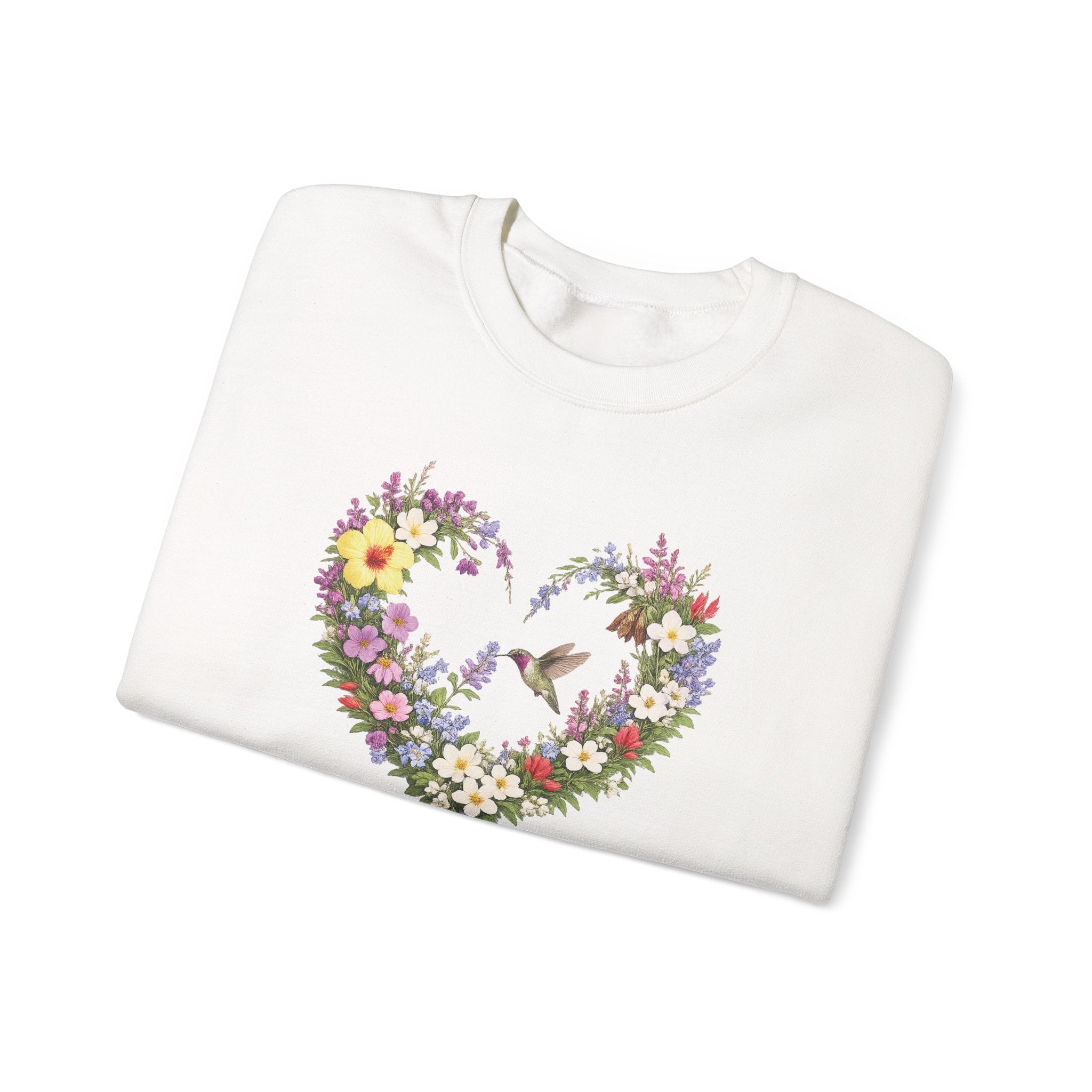 God’s Masterpiece Sweatshirt, Ephesians 2:10 Christian Floral Sweatshirt, Hummingbird Faith Womens Gift, Redeemed Faith Apparel