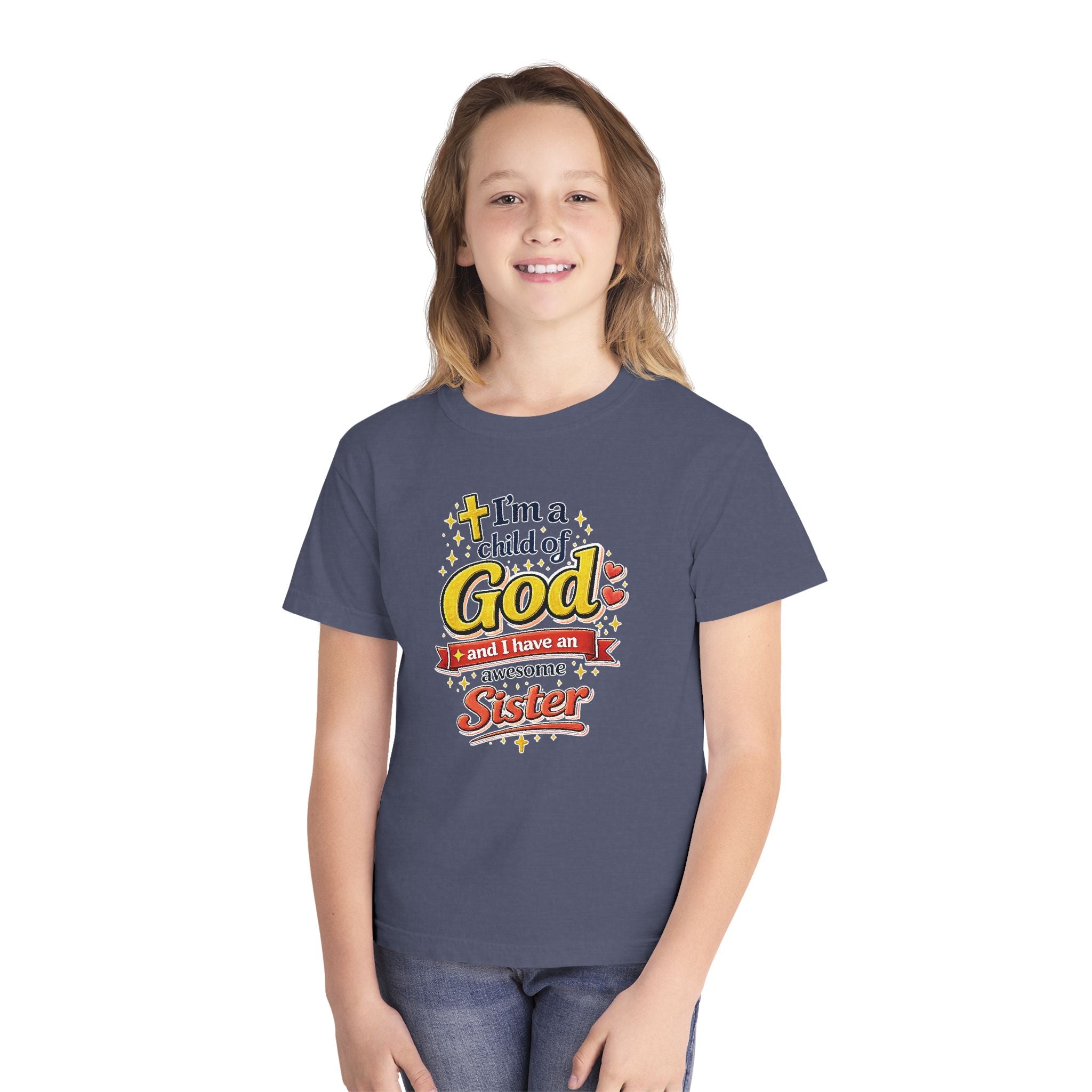 Im a Child of God Youth Shirt and Awesome Sister, Christian Family Shirt Youth, Brother Sister Mom Dad Shirt, Youth Christian Faith Shirt