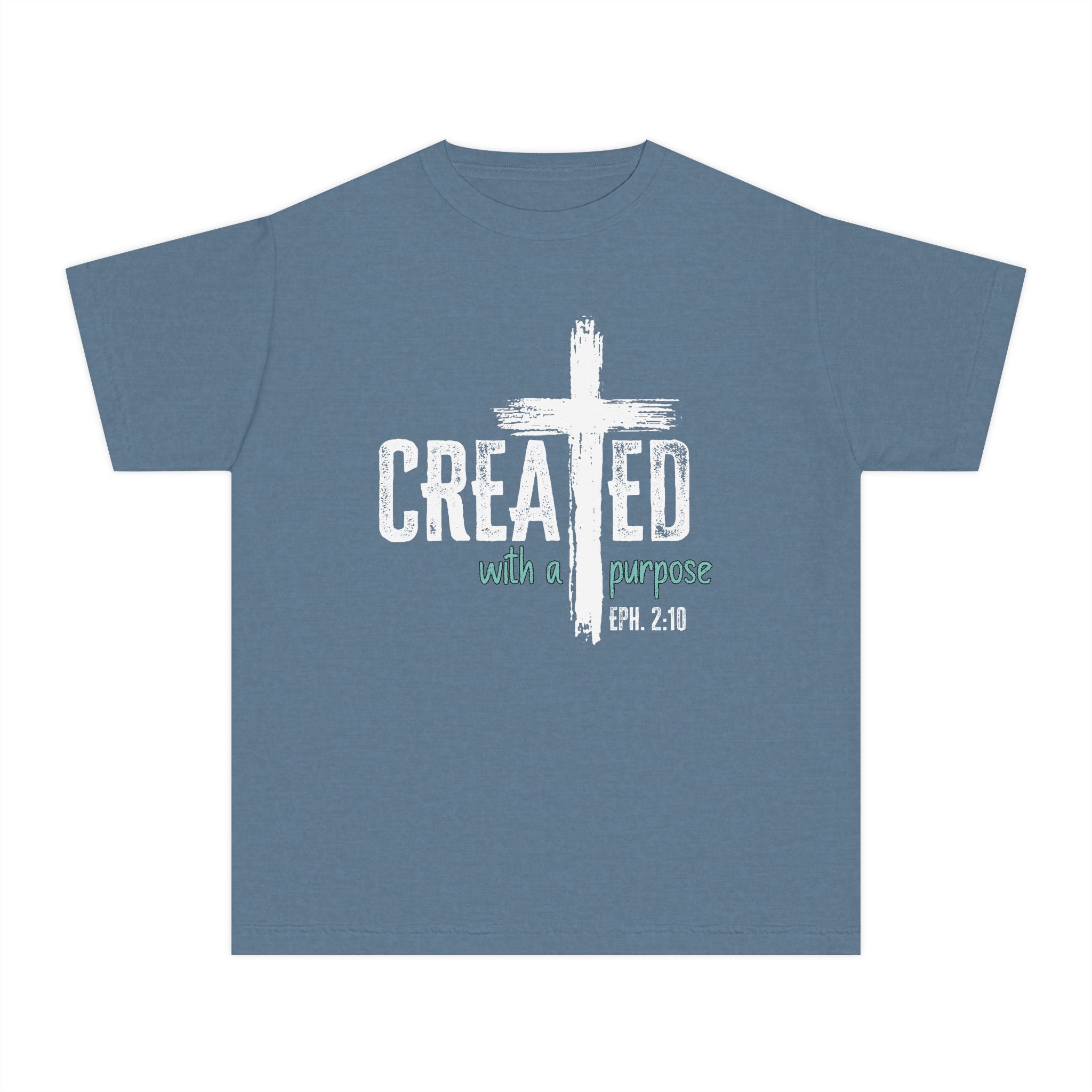 Created with a Purpose Youth Shirt, Christian Youth Shirt, Ephesians 2:10 Shirt, Faith Shirt for Kids, Christian Tee, Church Shirt