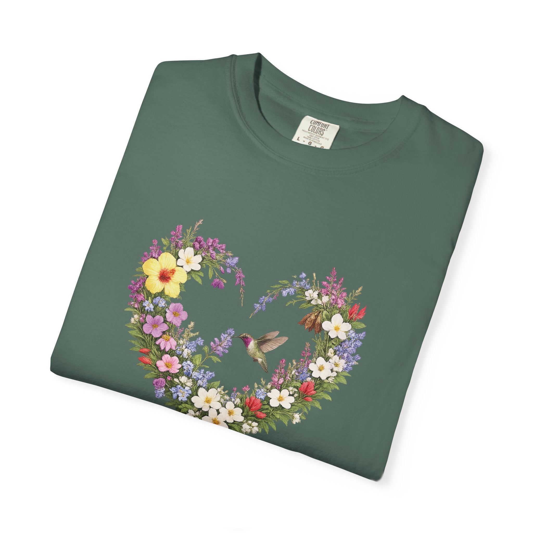 Gods Masterpiece Floral Heart T-shirt, Ephesians 2:10 Christian Shirt, Christian Women Gift, Wildflower Heart, Redeemed Faith Apparel