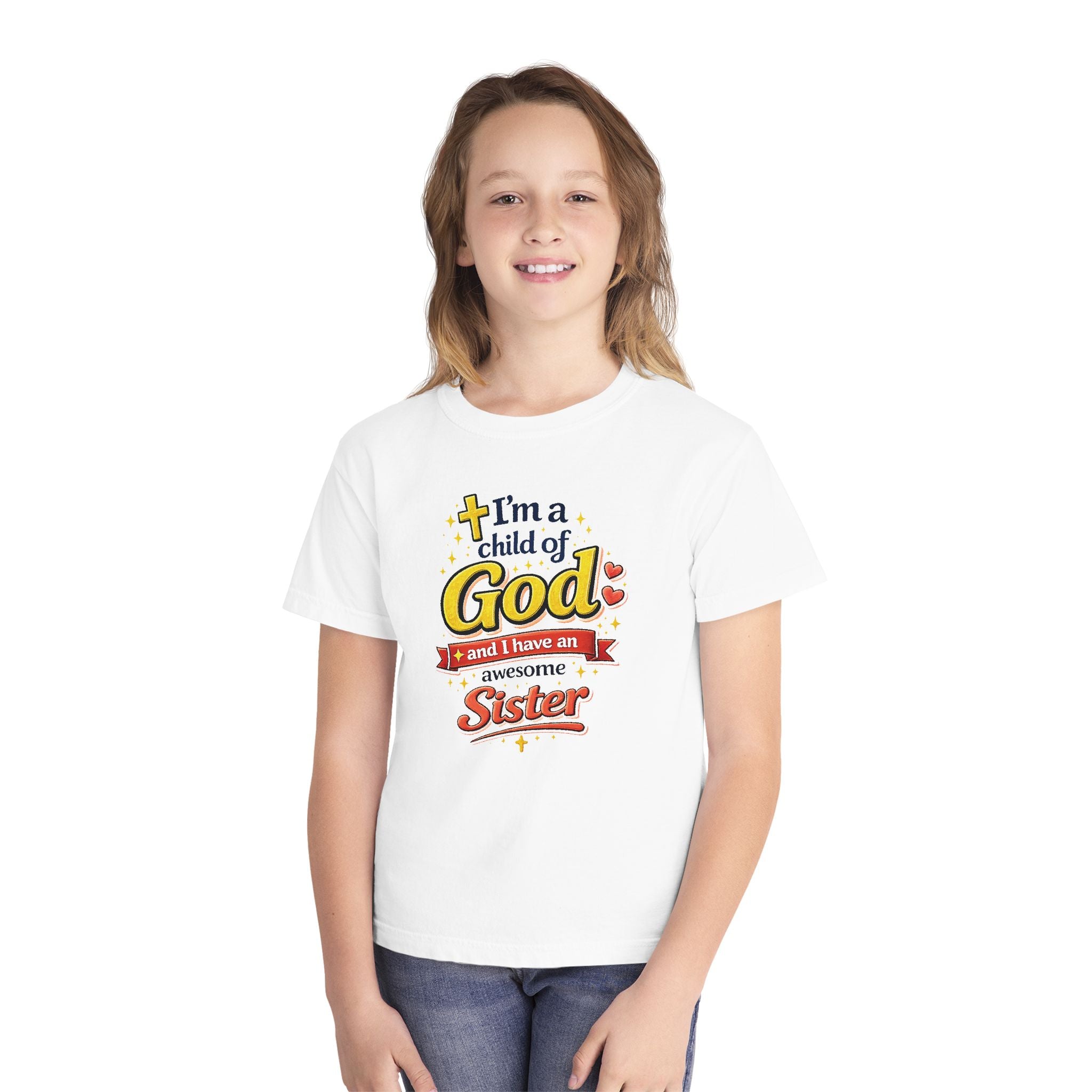 Im a Child of God Youth Shirt and Awesome Sister, Christian Family Shirt Youth, Brother Sister Mom Dad Shirt, Youth Christian Faith Shirt