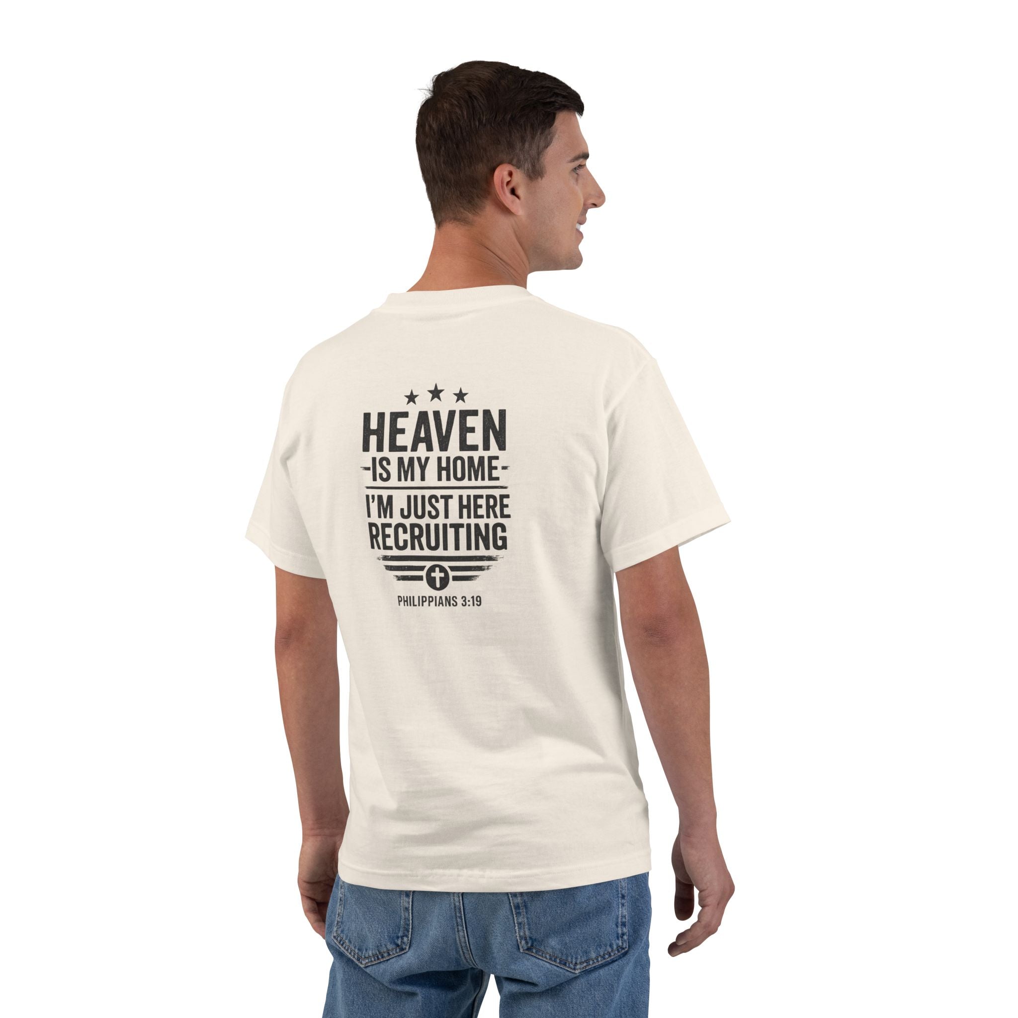 Heaven Is My Home Shirt - Philippians 3:19 Christian Recruiting Tee, Evangelism Faith T-Shirt, Inspirational Shirt, Perfect for Church