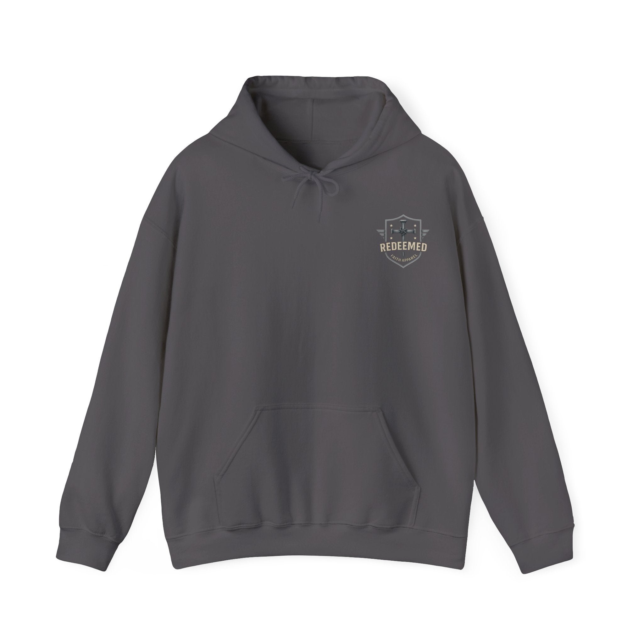 Christian Dad Shield Hoodie, Smart Brave Warrior Wise Father Pullover, Man of God Dad Hoodie, Christian Father Gift, Redeemed Faith Apparel