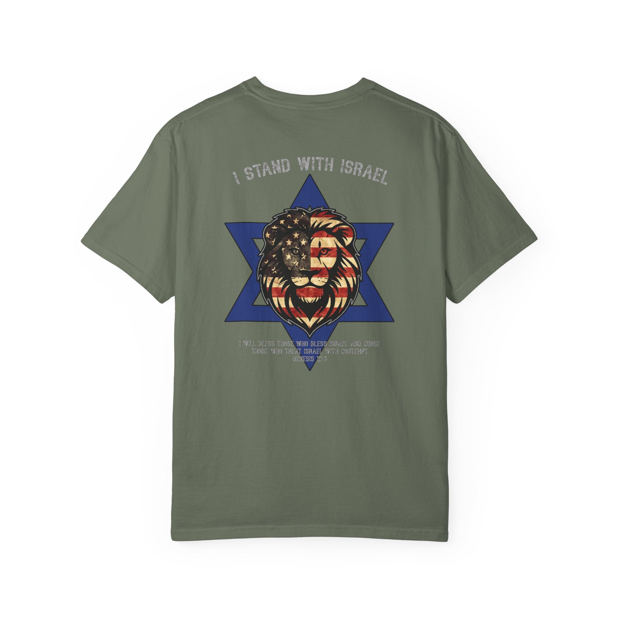 I Stand With Israel Christian Shirt, Genesis 12:3 T-Shirt, Lion of Judah Israel Shirt, Christian Patriot Shirt, Redeemed Faith Apparel