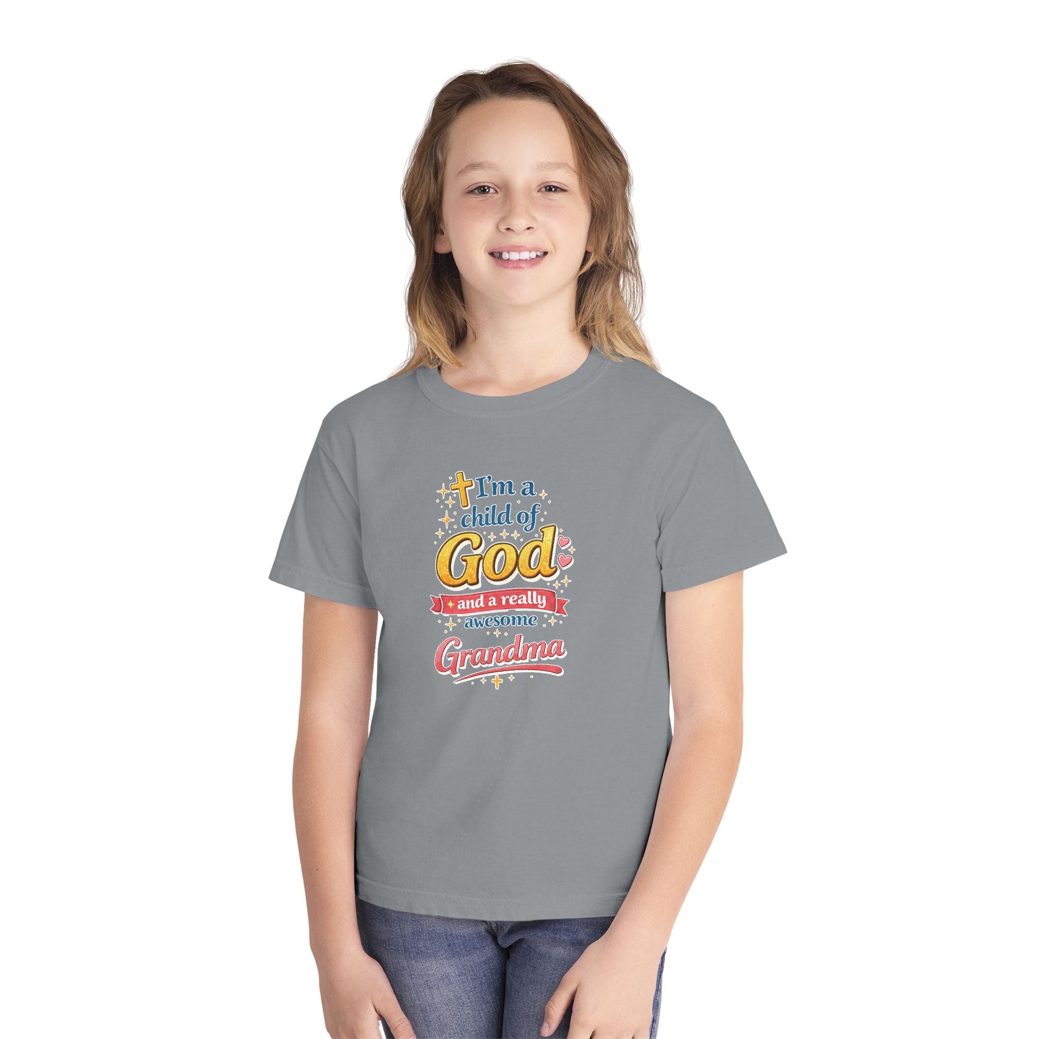 Im a Child of God Youth Shirt and Awesome Grandma, Christian Family Shirt Youth, Grandma Grandpa Mom Dad Shirt, Youth Christian Faith Shirt