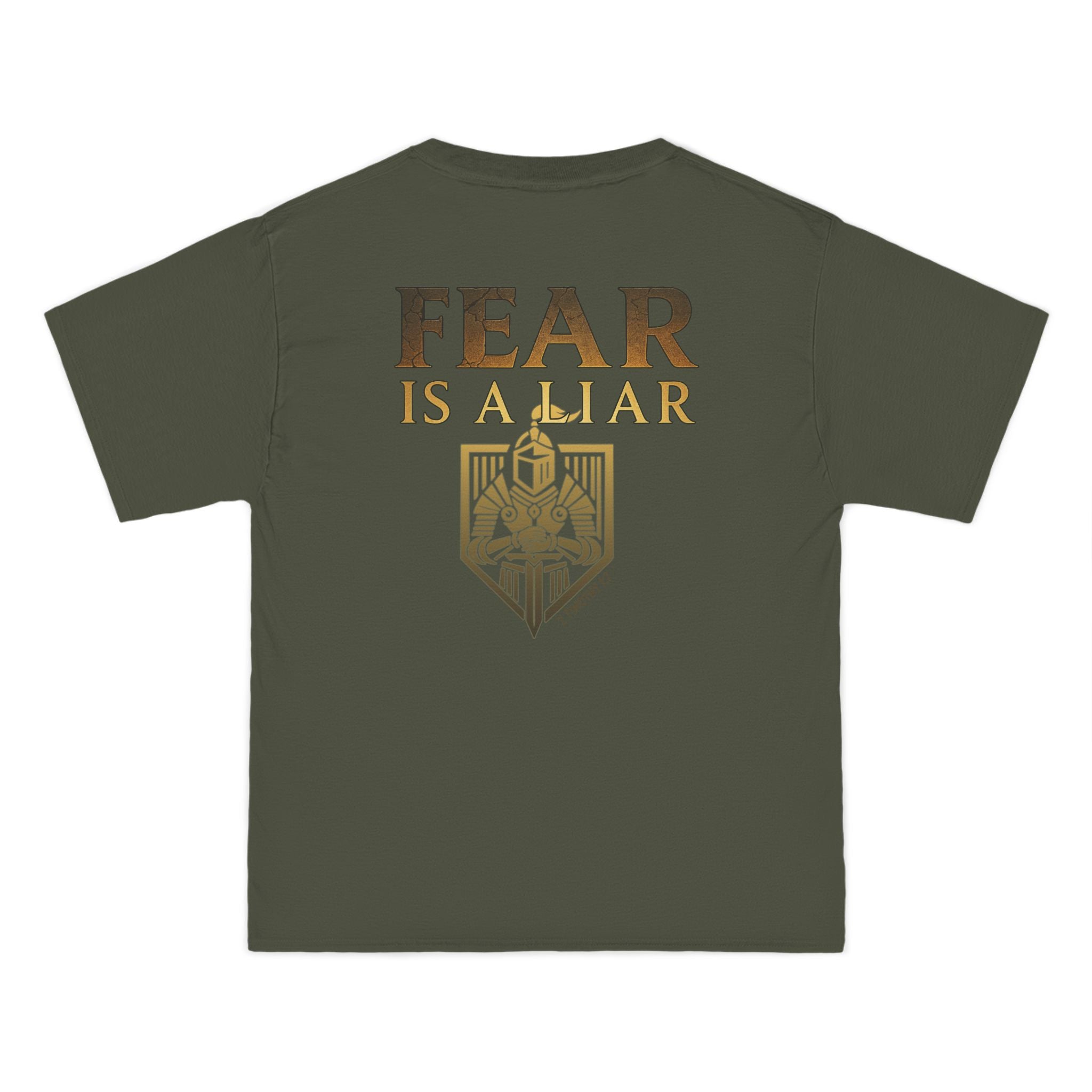 Fear Is A Liar T-Shirt - 2 Timothy 1:7, Christian Warrior Tee, Courageous Shirt, Armor of God Shirt, Christian Gift for Any Occasion