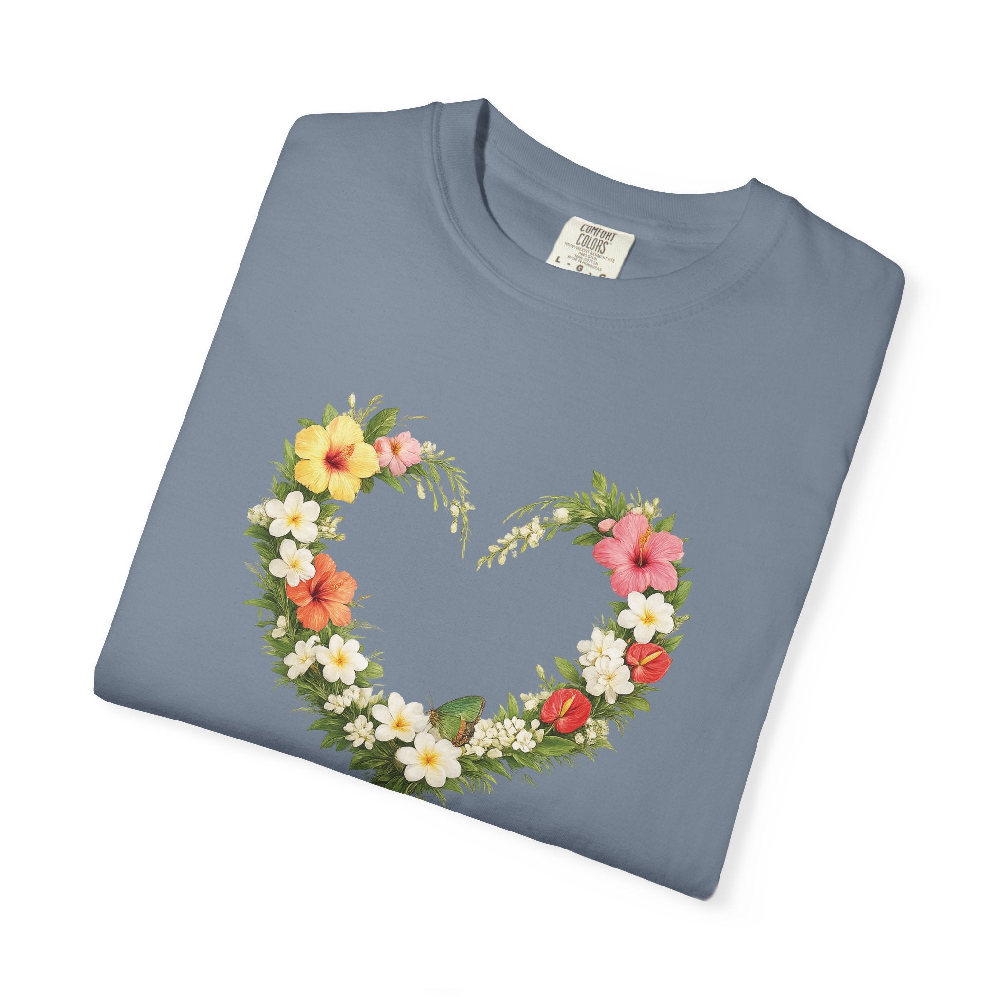 I Trust Him Floral Heart Christian Shirt, 2 Timothy 1:7 T-Shirt, Faith Based Gift for Women, Wildflower Heart Tee, Redeemed Faith Apparel