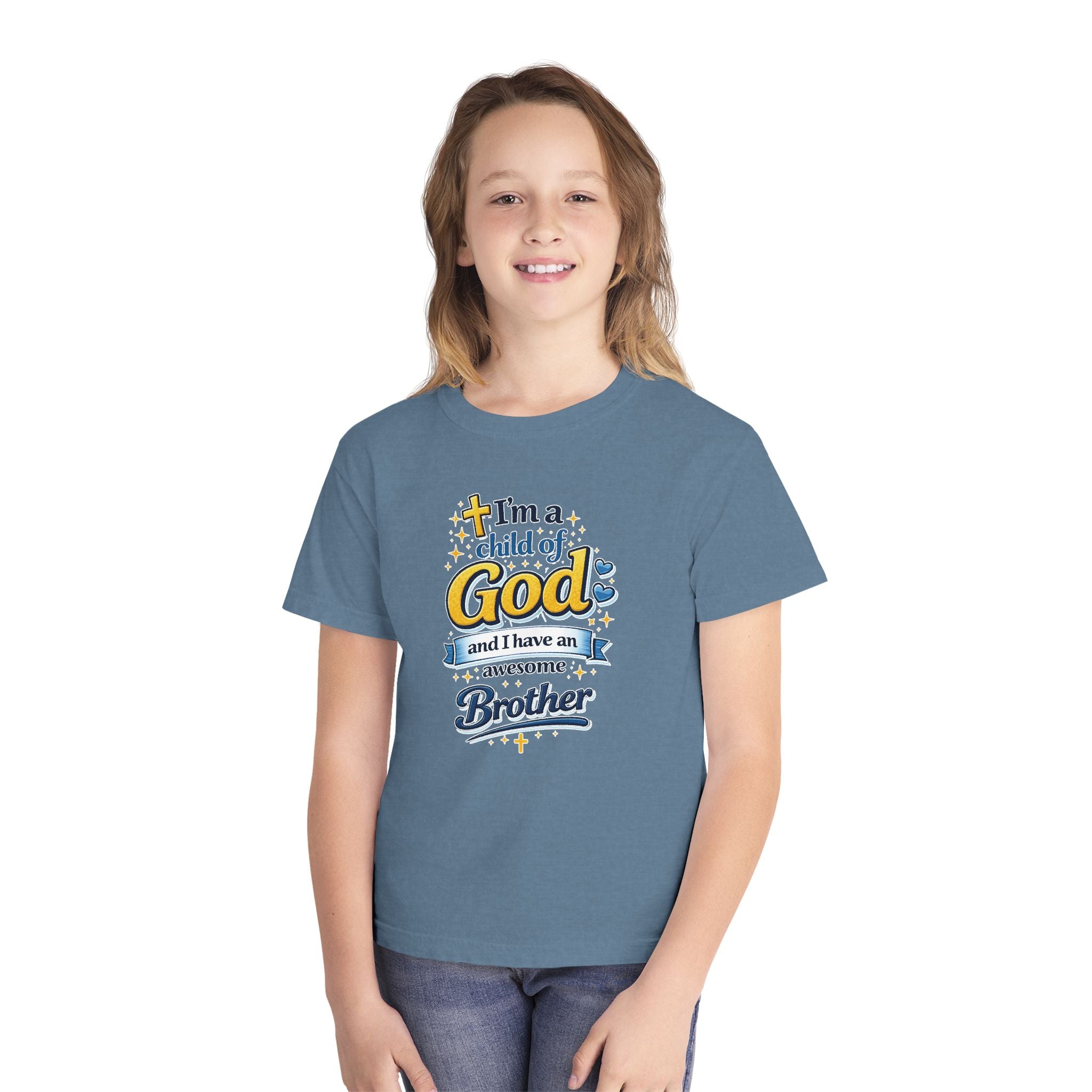 Im a Child of God Youth Shirt and Awesome Brother, Christian Family Shirt Youth, Brother Sister Mom Dad Shirt, Youth Christian Faith Shirt