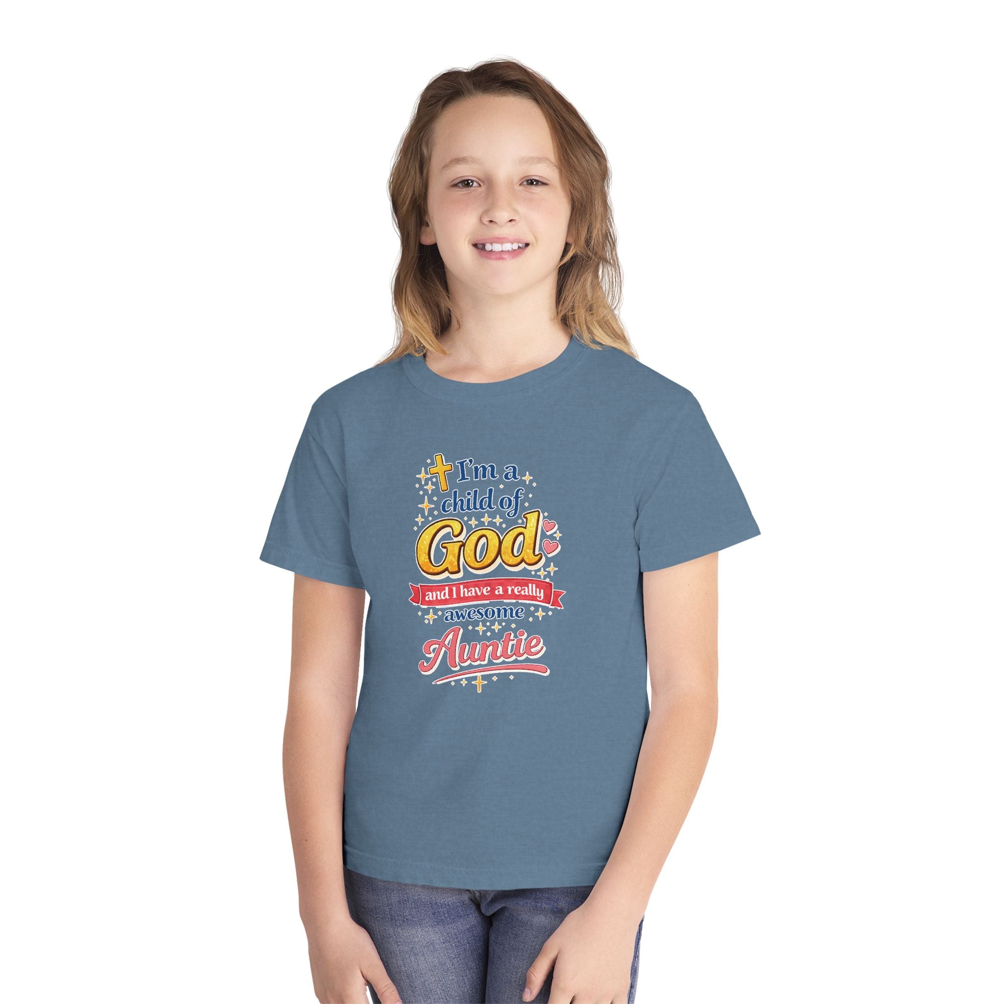 Im a Child of God Youth Shirt and Awesome Auntie, Christian Family Shirt Youth, Grandma Grandpa Mom Dad Shirt, Youth Christian Faith Shirt