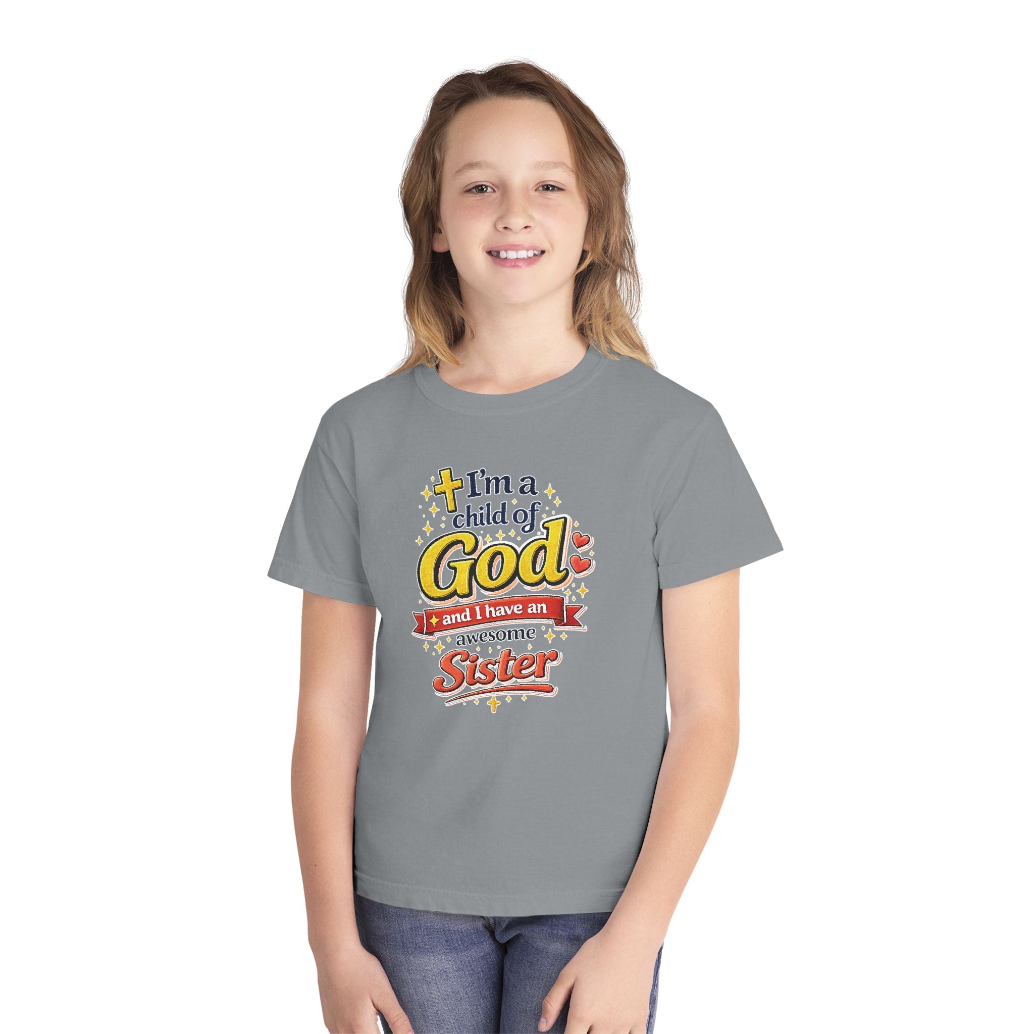 Im a Child of God Youth Shirt and Awesome Sister, Christian Family Shirt Youth, Brother Sister Mom Dad Shirt, Youth Christian Faith Shirt