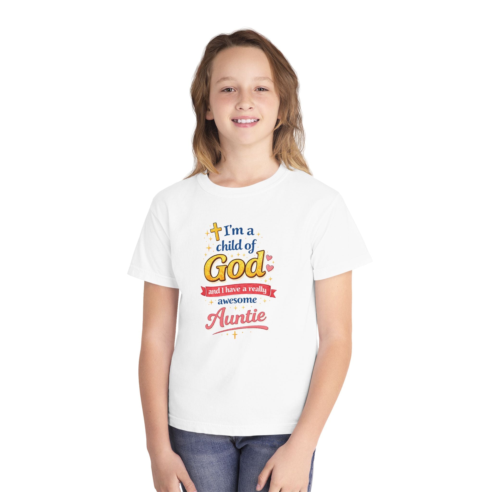 Im a Child of God Youth Shirt and Awesome Auntie, Christian Family Shirt Youth, Grandma Grandpa Mom Dad Shirt, Youth Christian Faith Shirt