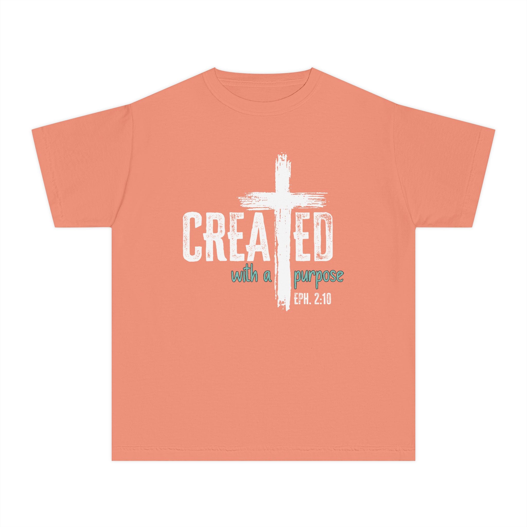 Created with a Purpose Youth Shirt, Christian Youth Shirt, Ephesians 2:10 Shirt, Faith Shirt for Kids, Christian Tee, Church Shirt