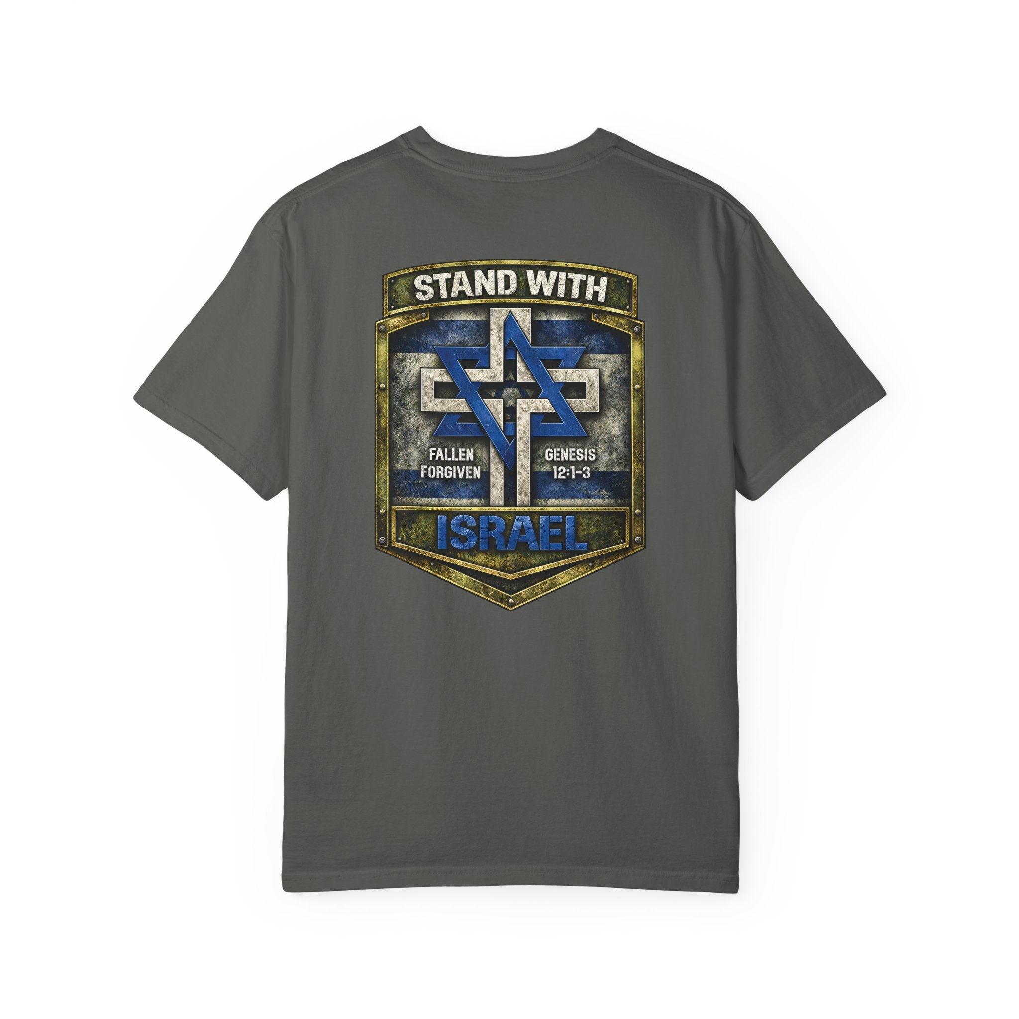 Stand With Israel Christian Shirt, Genesis 12:1-3 Bible Verse Tee, Christian Israel T-Shirt, Faith and Freedom Shirt, Redeemed Faith Apparel