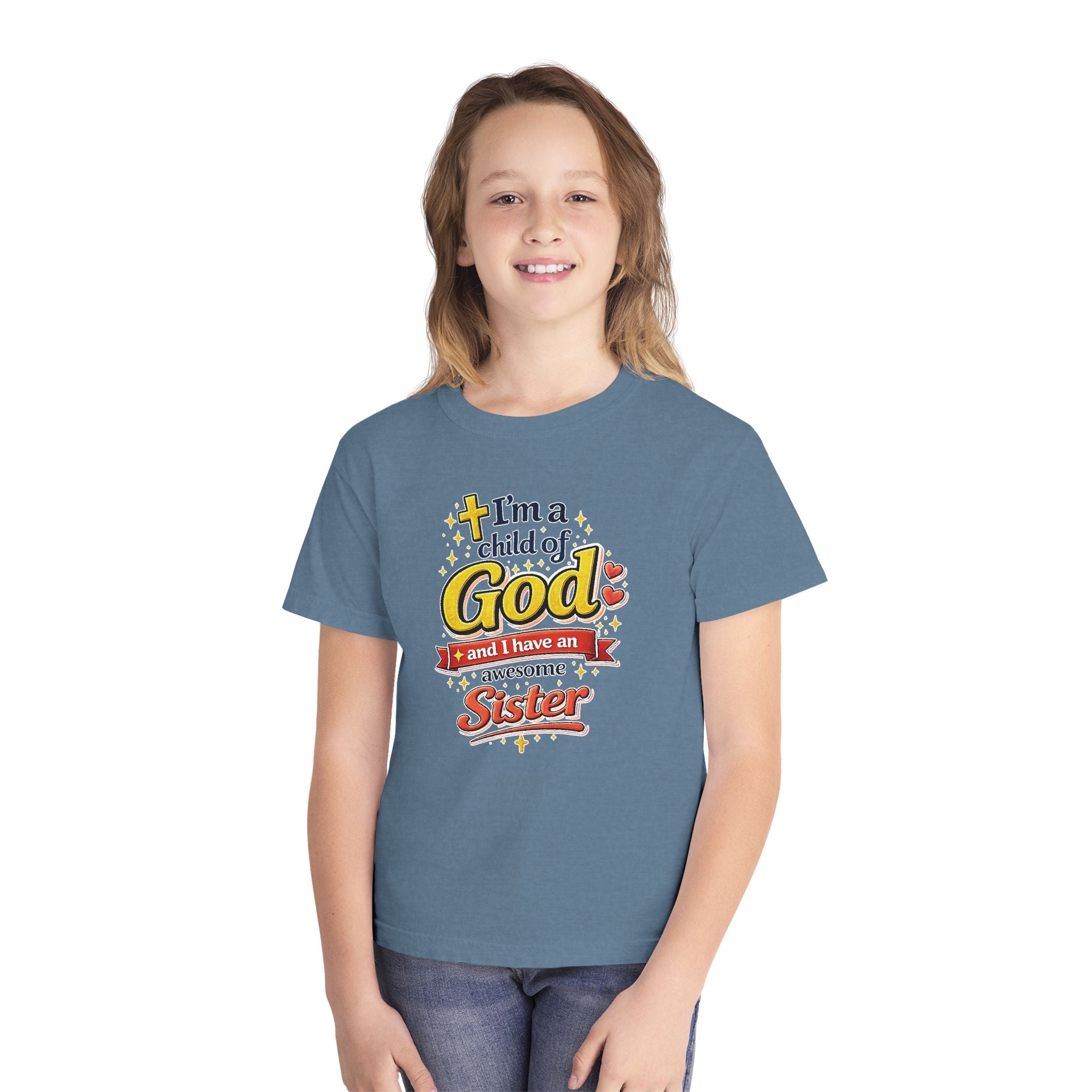 Im a Child of God Youth Shirt and Awesome Sister, Christian Family Shirt Youth, Brother Sister Mom Dad Shirt, Youth Christian Faith Shirt