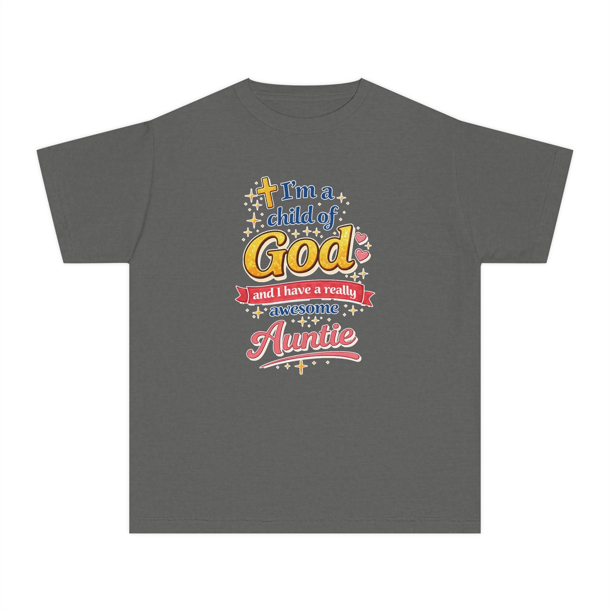 Im a Child of God Youth Shirt and Awesome Auntie, Christian Family Shirt Youth, Grandma Grandpa Mom Dad Shirt, Youth Christian Faith Shirt