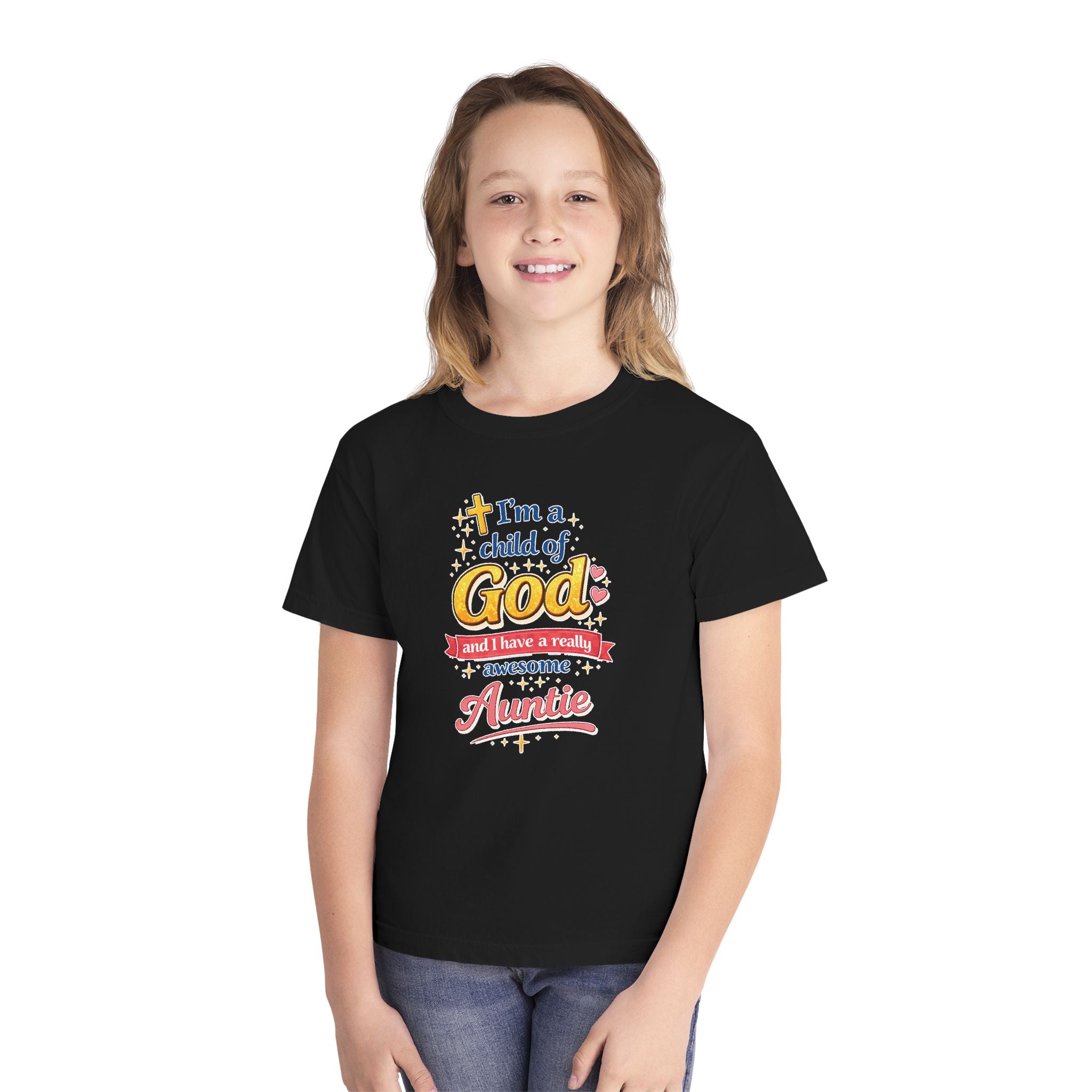 Im a Child of God Youth Shirt and Awesome Auntie, Christian Family Shirt Youth, Grandma Grandpa Mom Dad Shirt, Youth Christian Faith Shirt