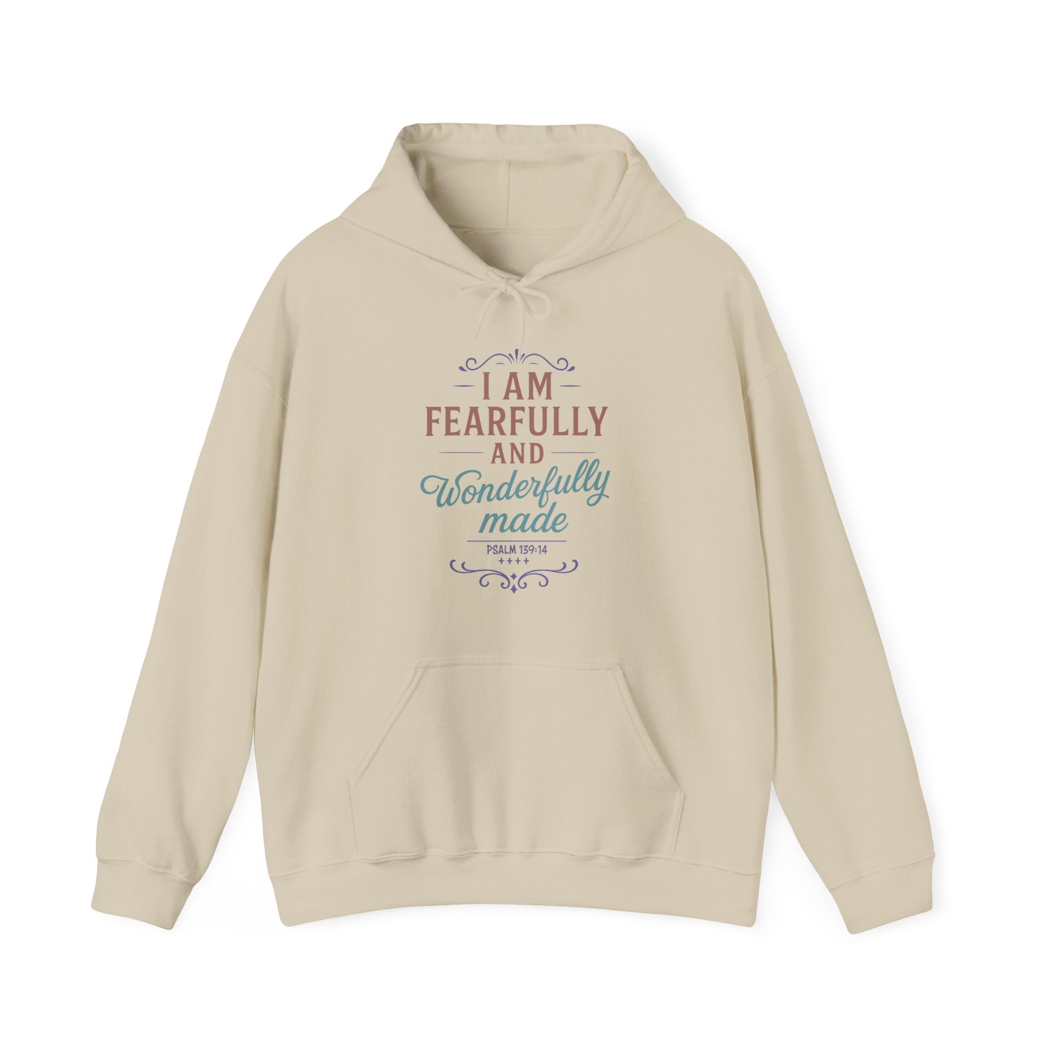 Fearfully and Wonderfully Made Hoodie, Psalm 139 14 Christian Hoodie, Inspirational Faith Hoodie, Gifts for Women, Redeemed Faith Apparel