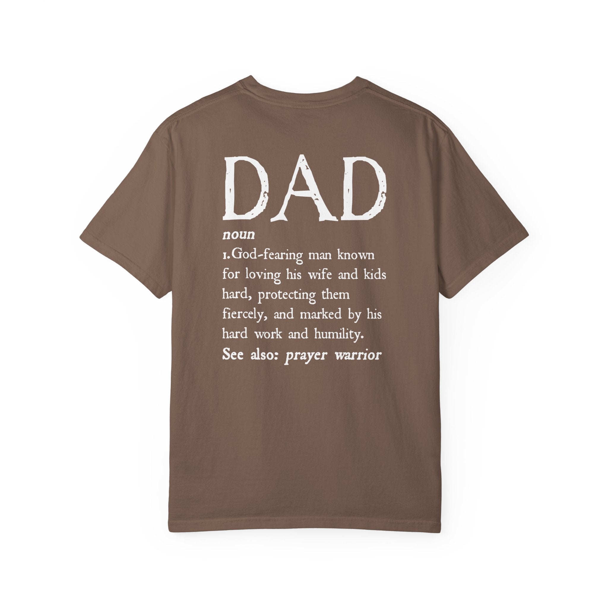 Dad Definition Christian T-Shirt (Back), Man of God Father Husband Protector Tee, Christian Dad Gift Shirt, Redeemed Faith Apparel