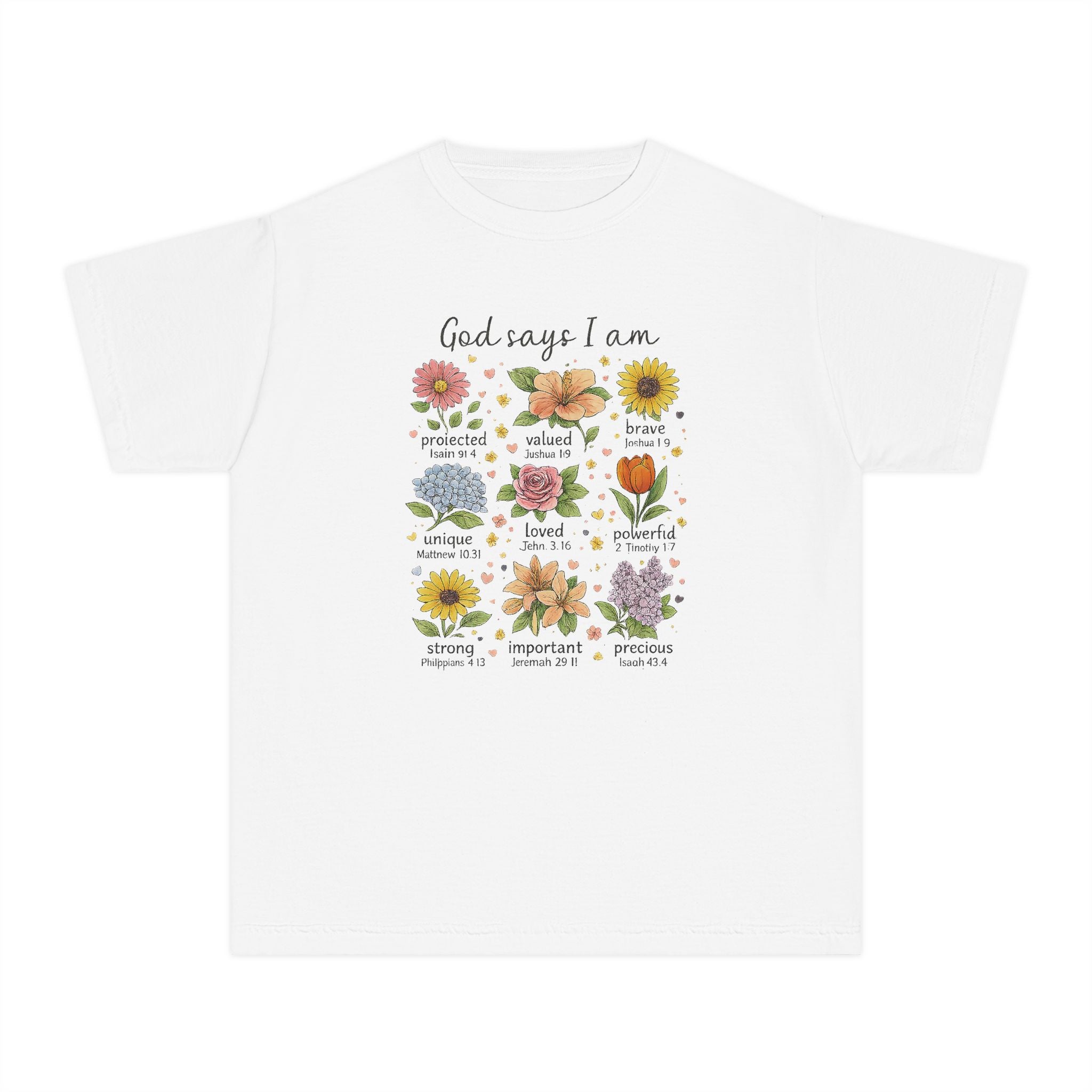 God Says I Am Youth Shirt, Christian Youth T Shirt, Bible Verse Youth Tee, Faith Shirt for Girls, Church Youth Shirt, Scripture Tee