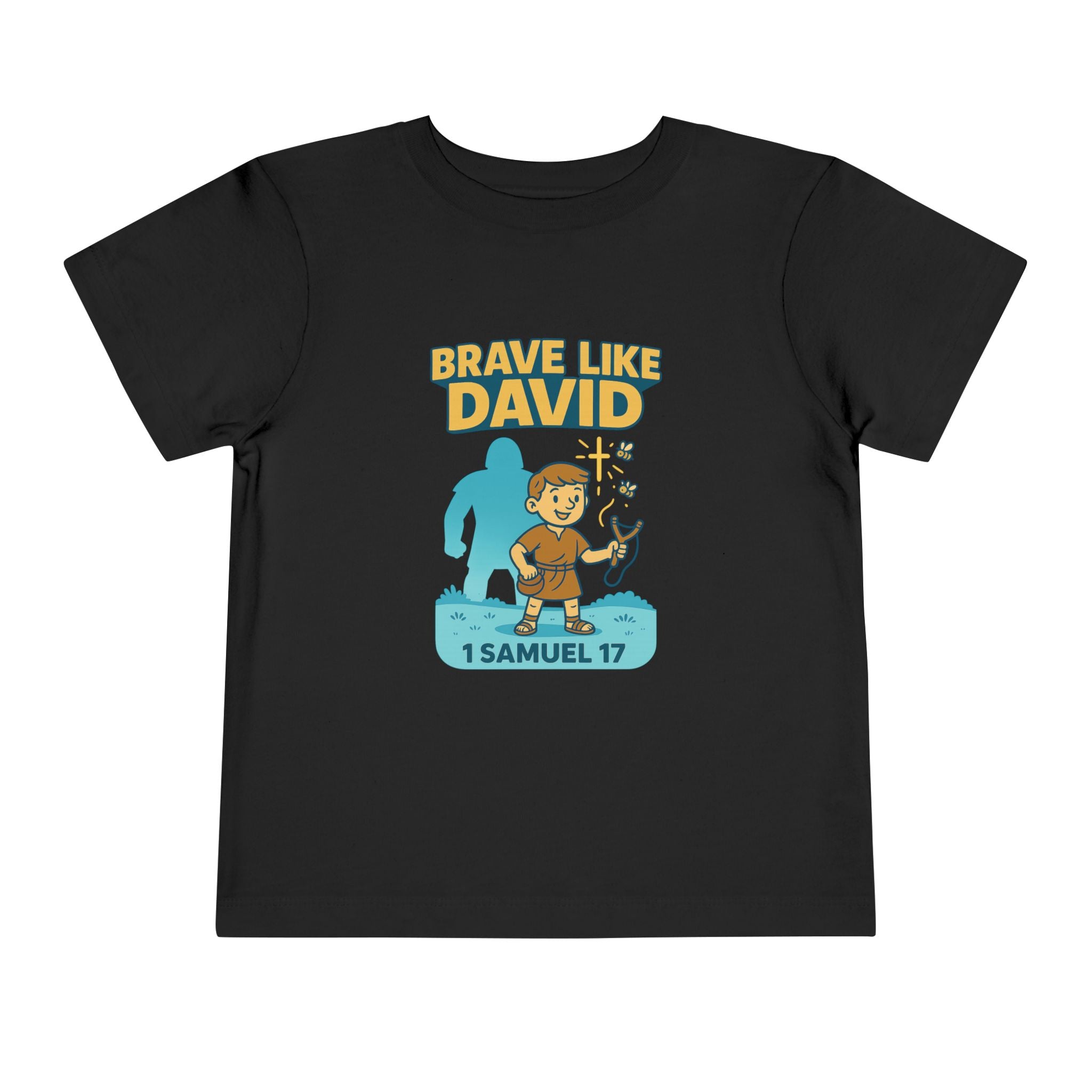 Brave Like David Kids T-Shirt, 1 Samuel 17, Christian Apparel for Kids, Redeemed Faith Apparel,