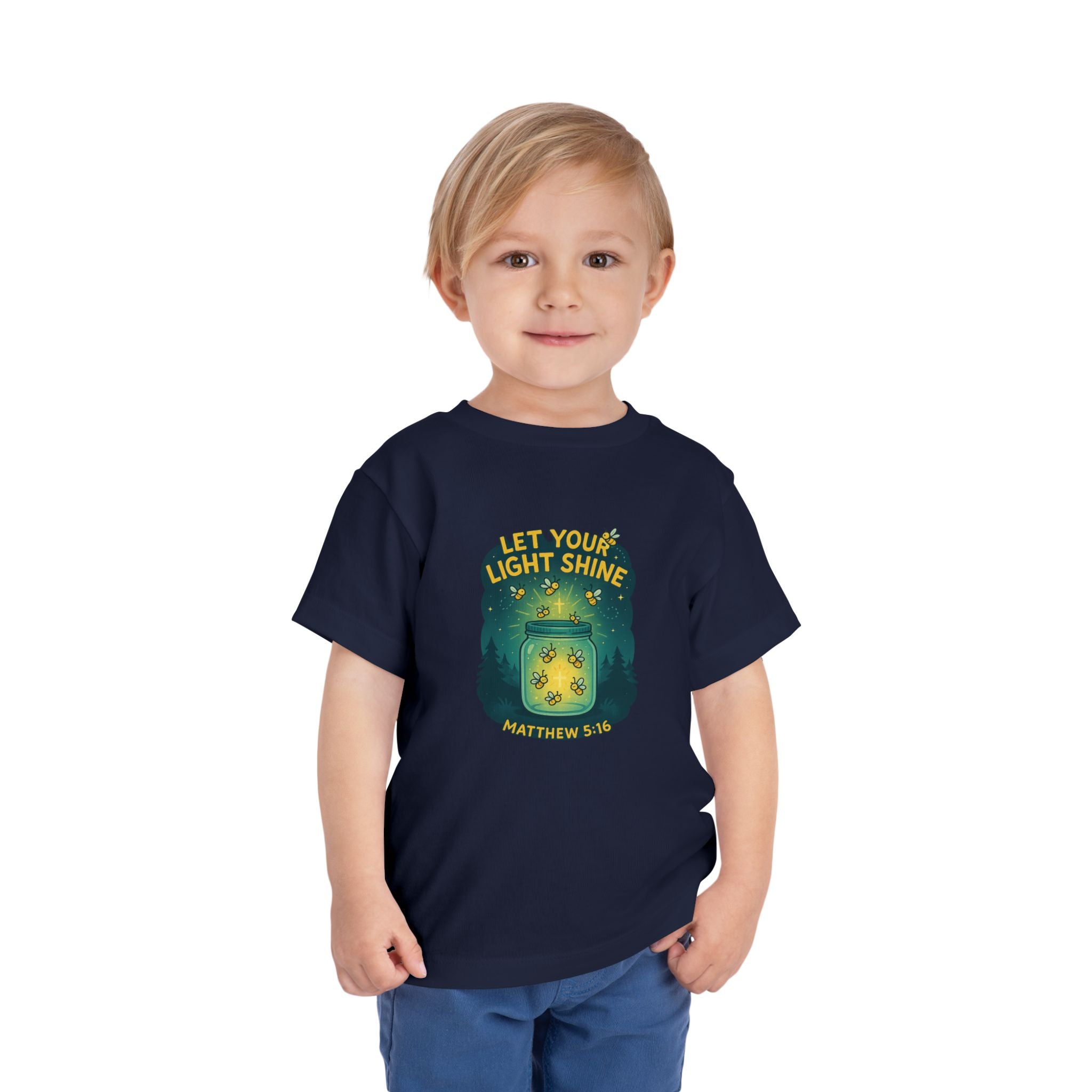 Let Your Light Shine Shirt for Toddlers, Kids Christian Shirt, Matthew 5 16 Shirt, Christian Toddler Shirt, Bible Verse Kids Gift, Redeemed Faith Apparel