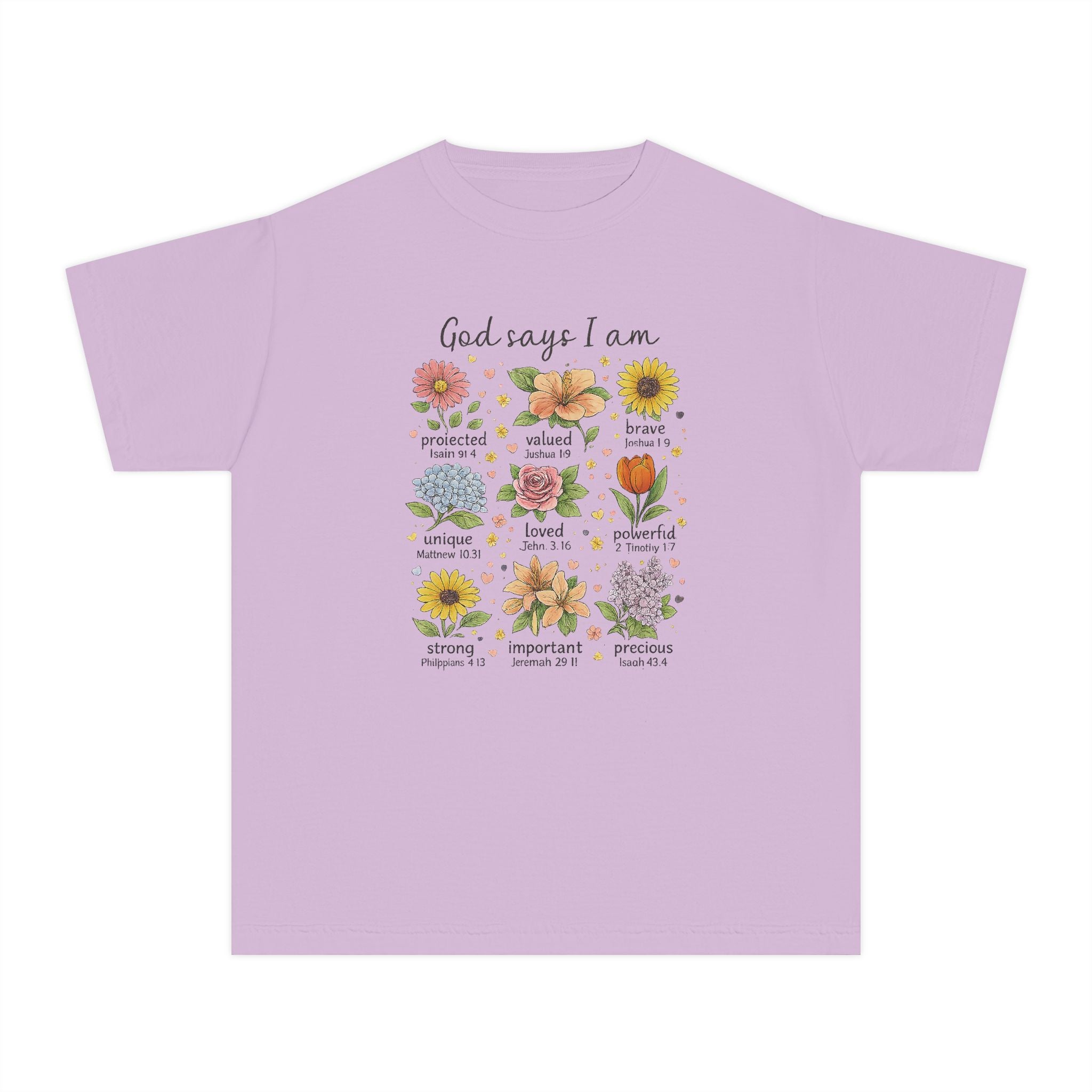 God Says I Am Youth Shirt, Christian Youth T Shirt, Bible Verse Youth Tee, Faith Shirt for Girls, Church Youth Shirt, Scripture Tee