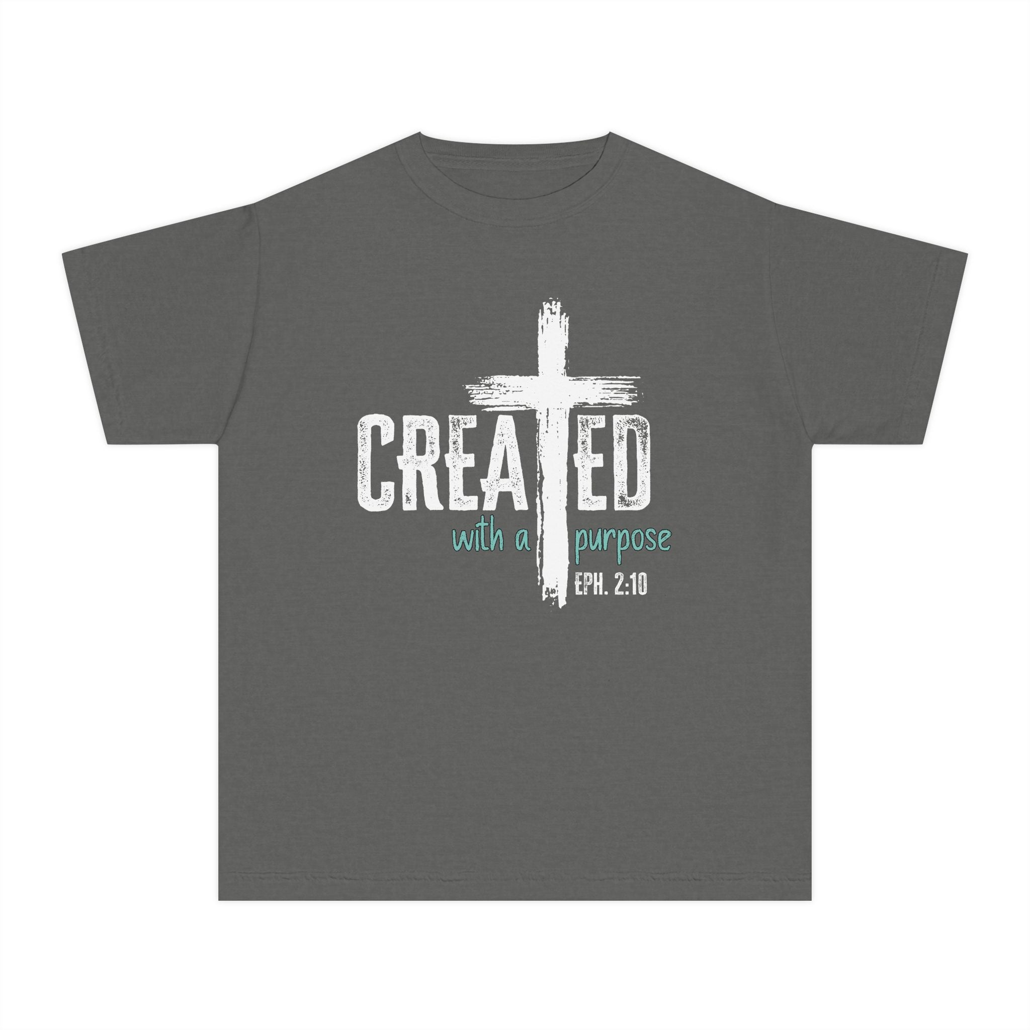Created with a Purpose Youth Shirt, Christian Youth Shirt, Ephesians 2:10 Shirt, Faith Shirt for Kids, Christian Tee, Church Shirt