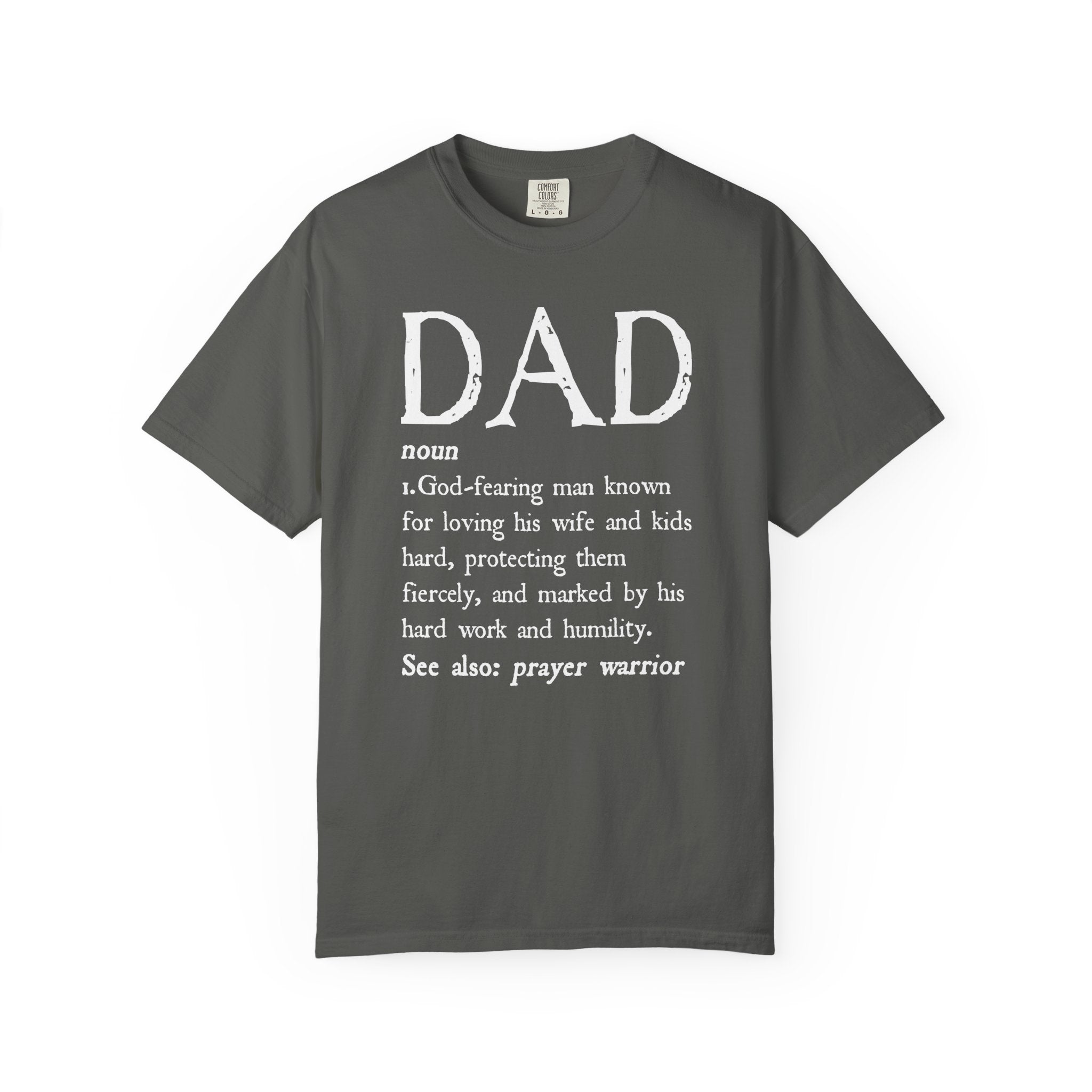 Copy of Dad Definition Christian T-Shirt (Front), Man of God Father Husband Protector Tee, Christian Dad Gift Shirt, Redeemed Faith Apparel