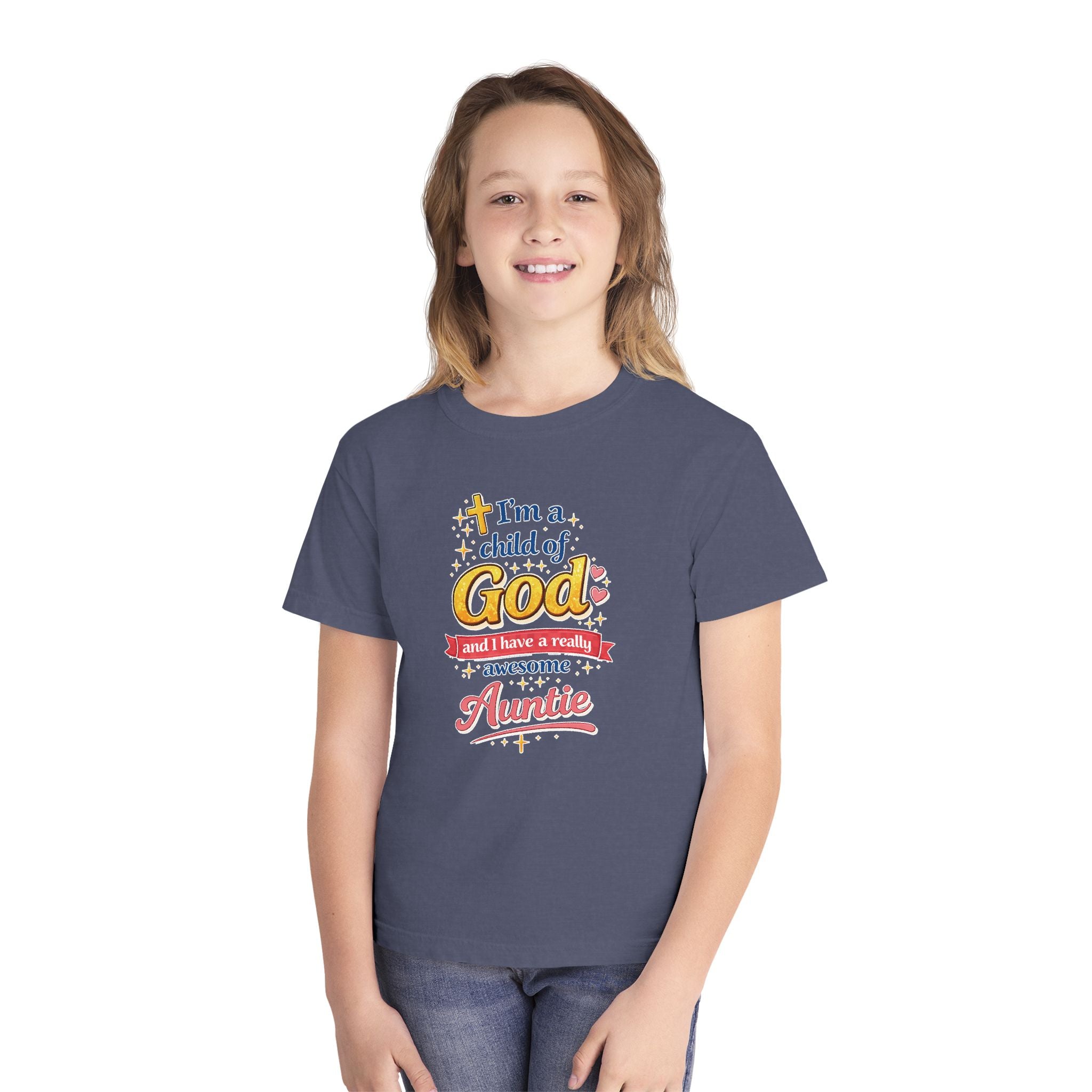 Im a Child of God Youth Shirt and Awesome Auntie, Christian Family Shirt Youth, Grandma Grandpa Mom Dad Shirt, Youth Christian Faith Shirt
