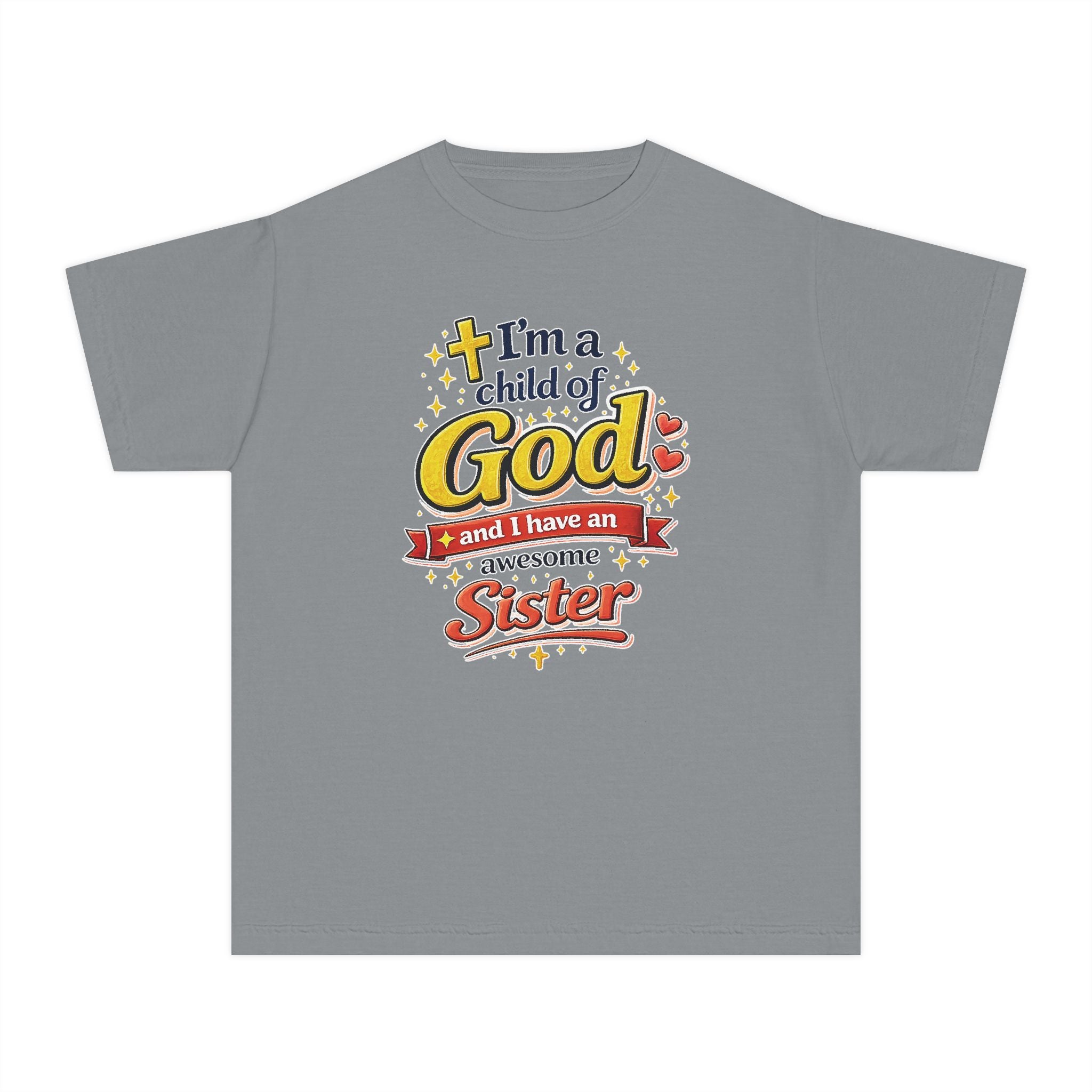 Im a Child of God Youth Shirt and Awesome Sister, Christian Family Shirt Youth, Brother Sister Mom Dad Shirt, Youth Christian Faith Shirt