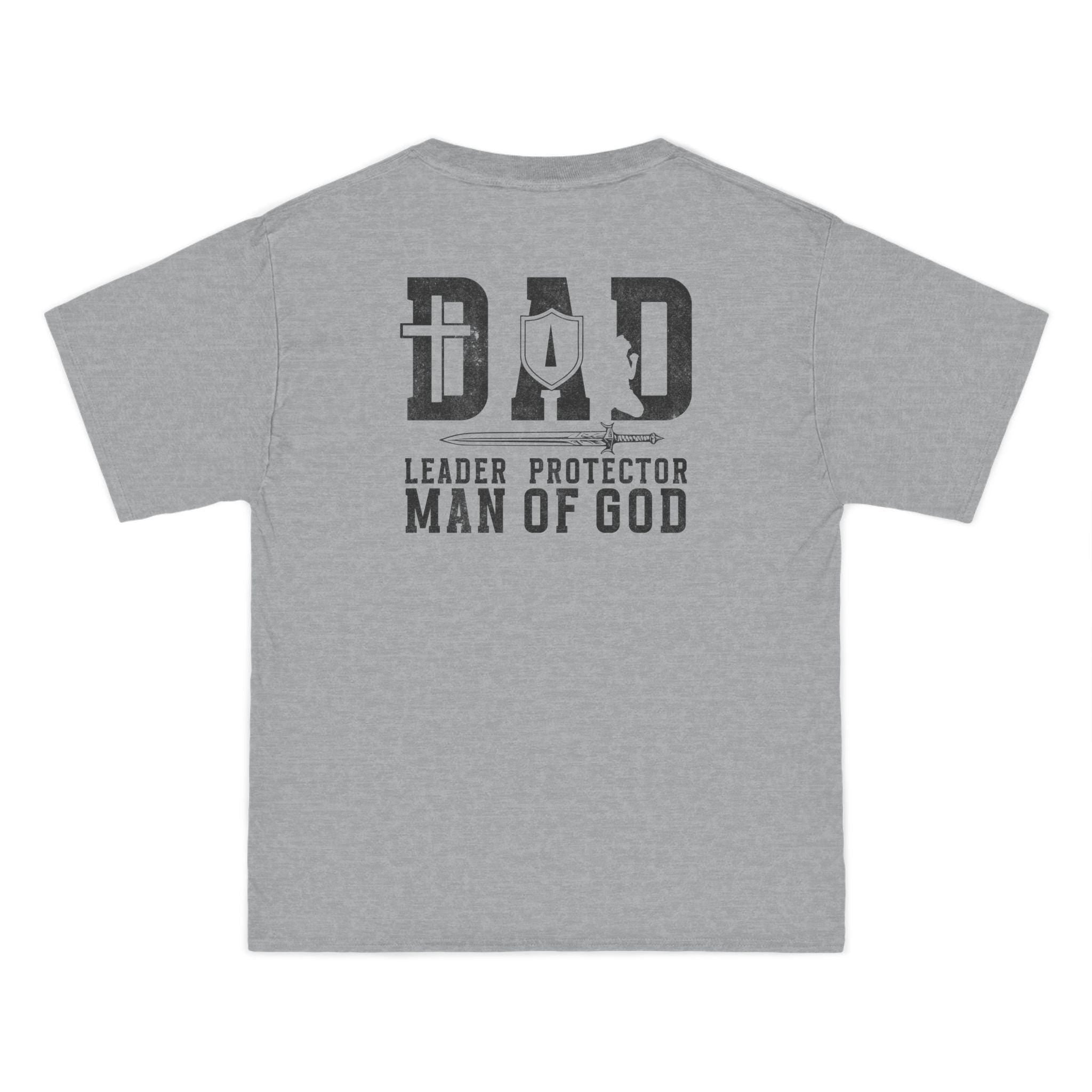 Christian Dad T-Shirt: Leader Protector Man of God, Father's Day Gift