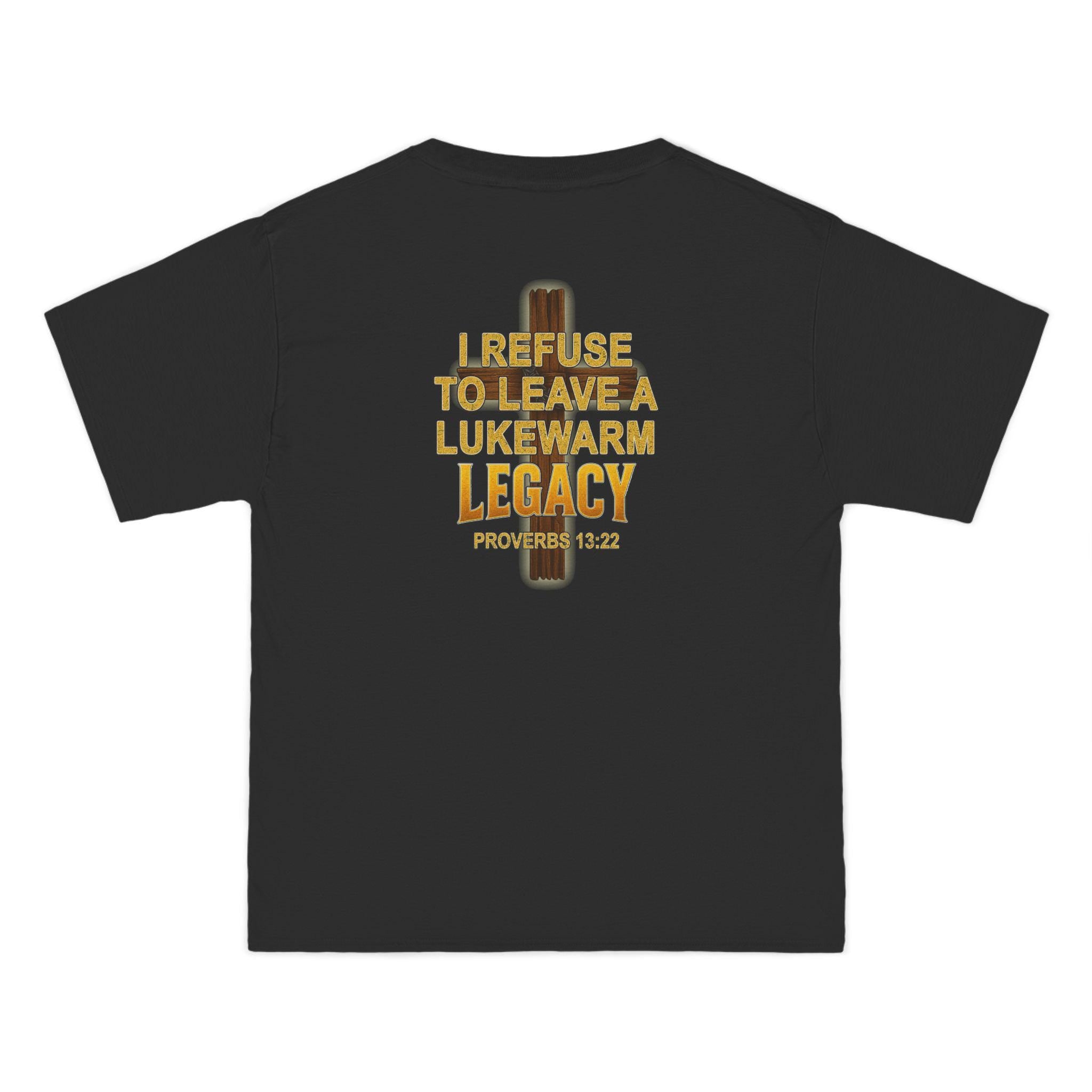 Proverbs 13:22 Christian T-Shirt - Bold Cross Legacy Tee for Men