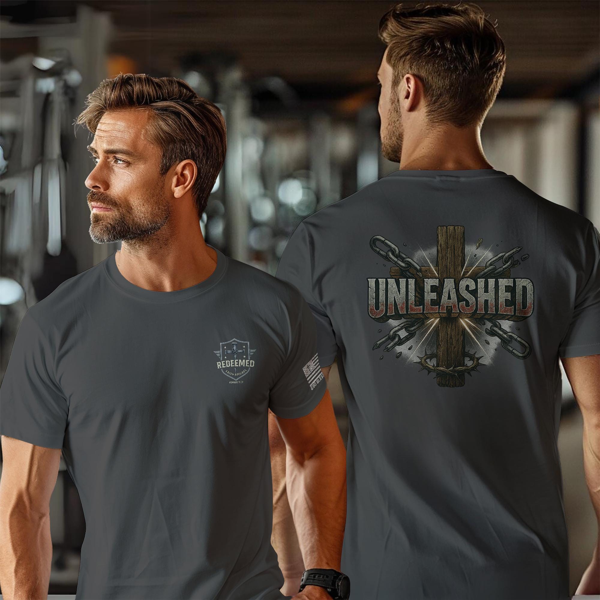 Unleashed Christian T-Shirt: Faith, Strength, Freedom