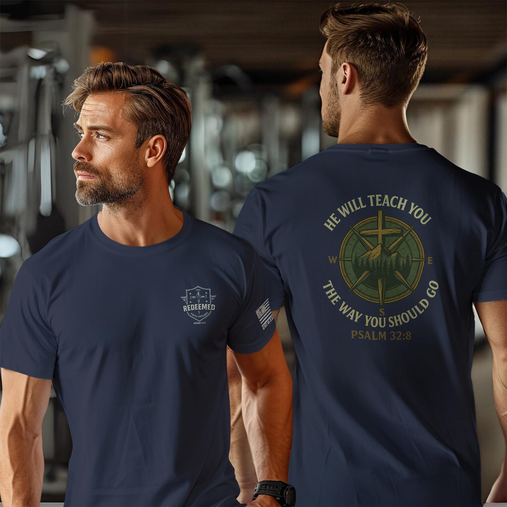 Faith-Inspired Fitness T-Shirt, Inspirational Tee, Workout Shirt, Religious Apparel, Short-Sleeve Gym Top