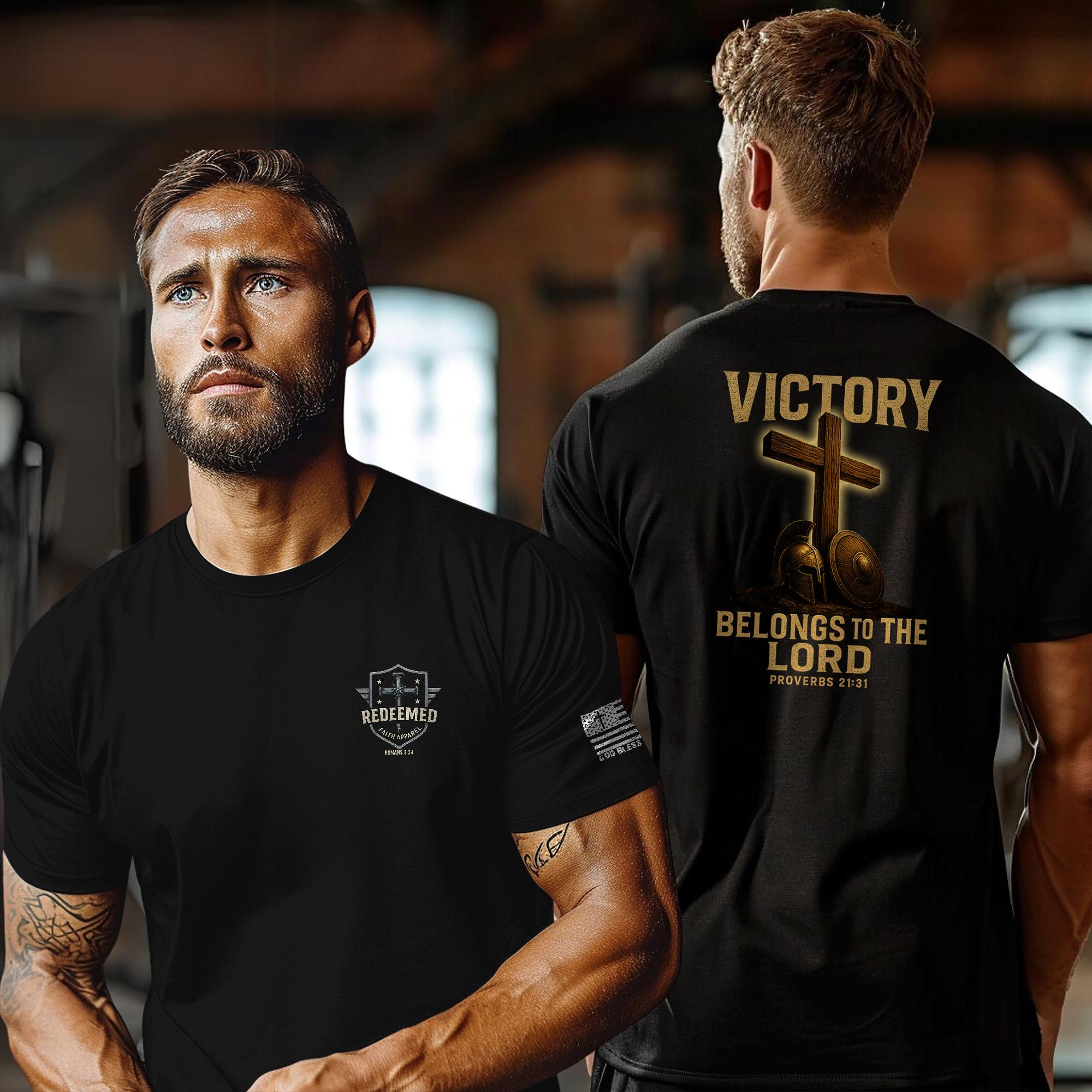 Christian Warrior Tee, Victory Belongs to the Lord Shirt, Proverbs 21:31 Unisex Cotton Top, Religious Faith Apparel, Christian Gift, Bible