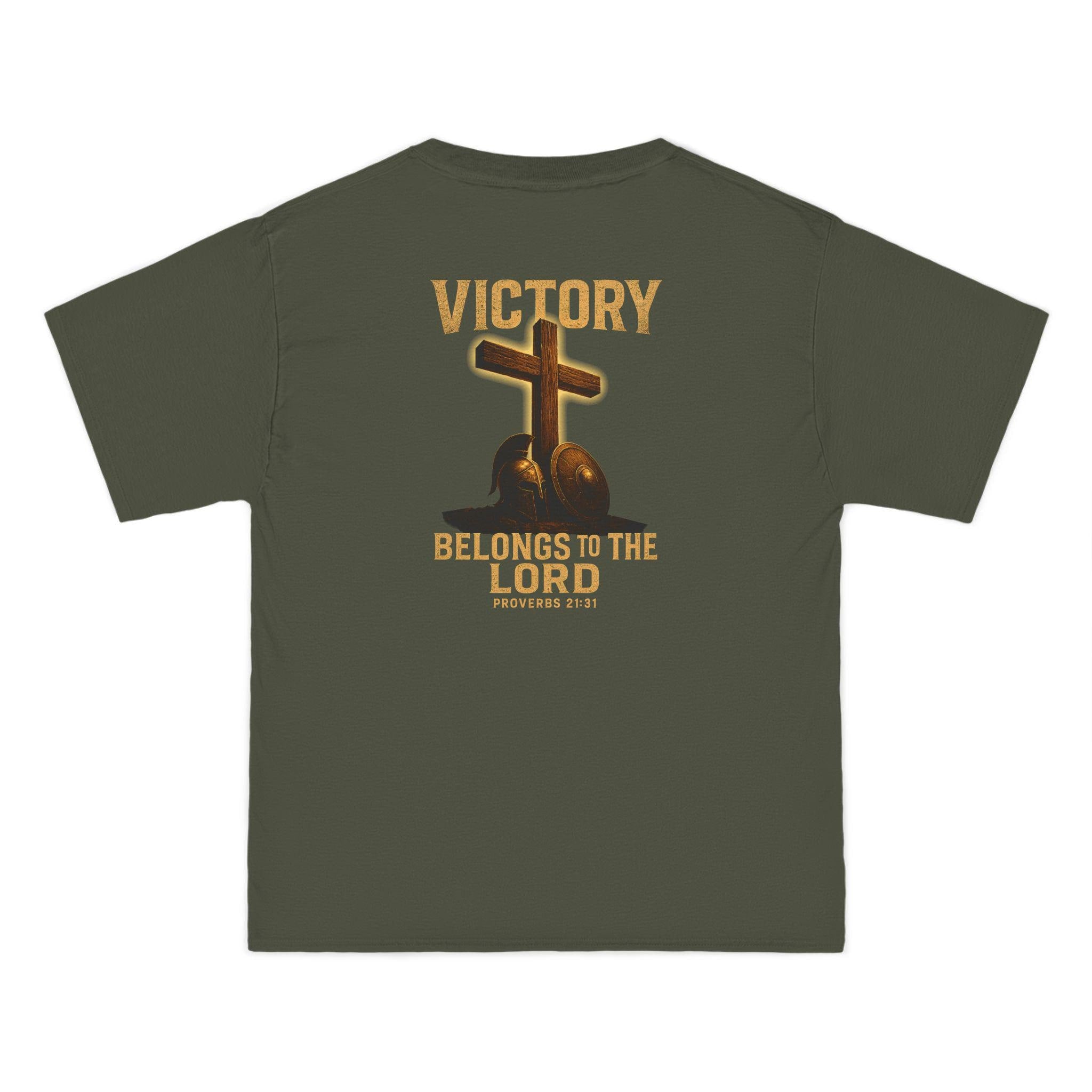 Christian Warrior Tee, Victory Belongs to the Lord Shirt, Proverbs 21:31 Unisex Cotton Top, Religious Faith Apparel, Christian Gift, Bible