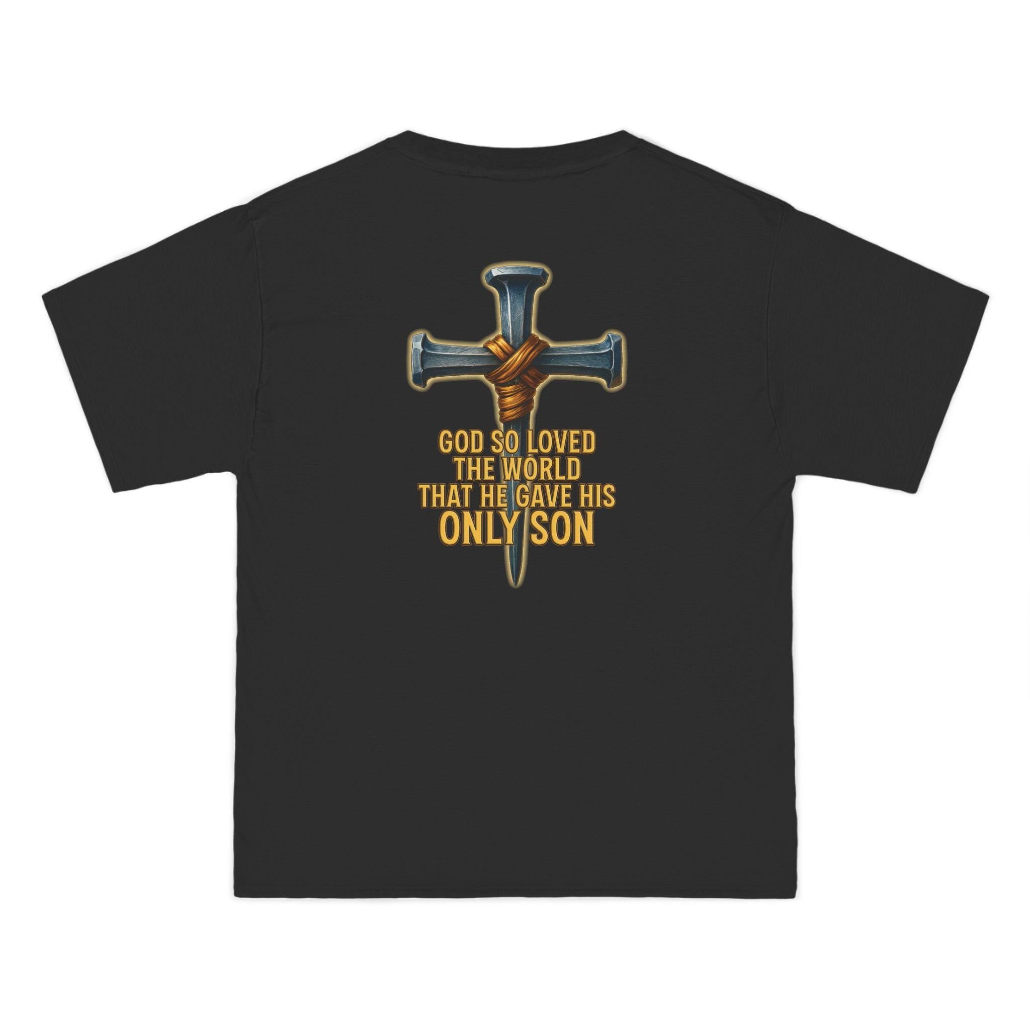 God So Loved the World Shirt - John 3 16 Christian Cross Tee | Faith Scripture T-Shirt | Jesus Love Bible Verse Shirt for Men and Women