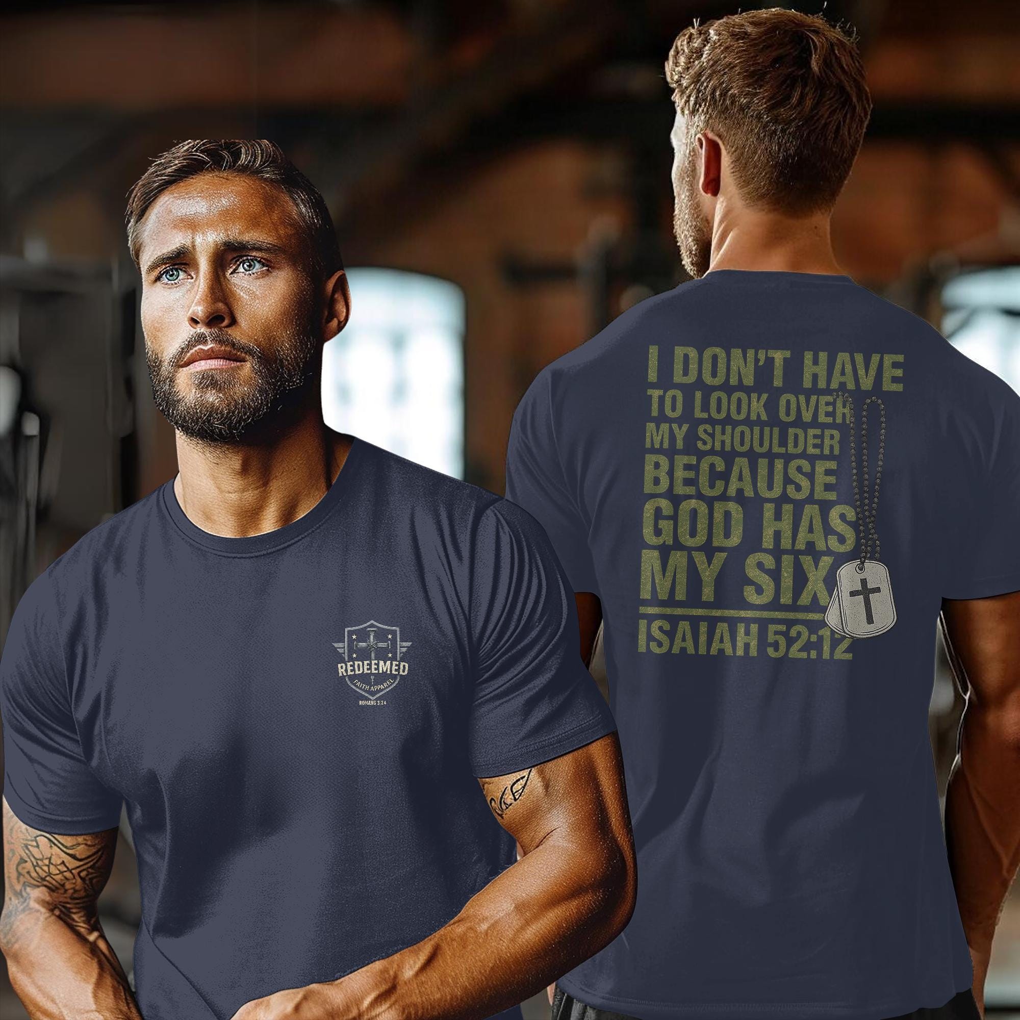 God Has My Six Christian T-Shirt: Military Faith Apparel
