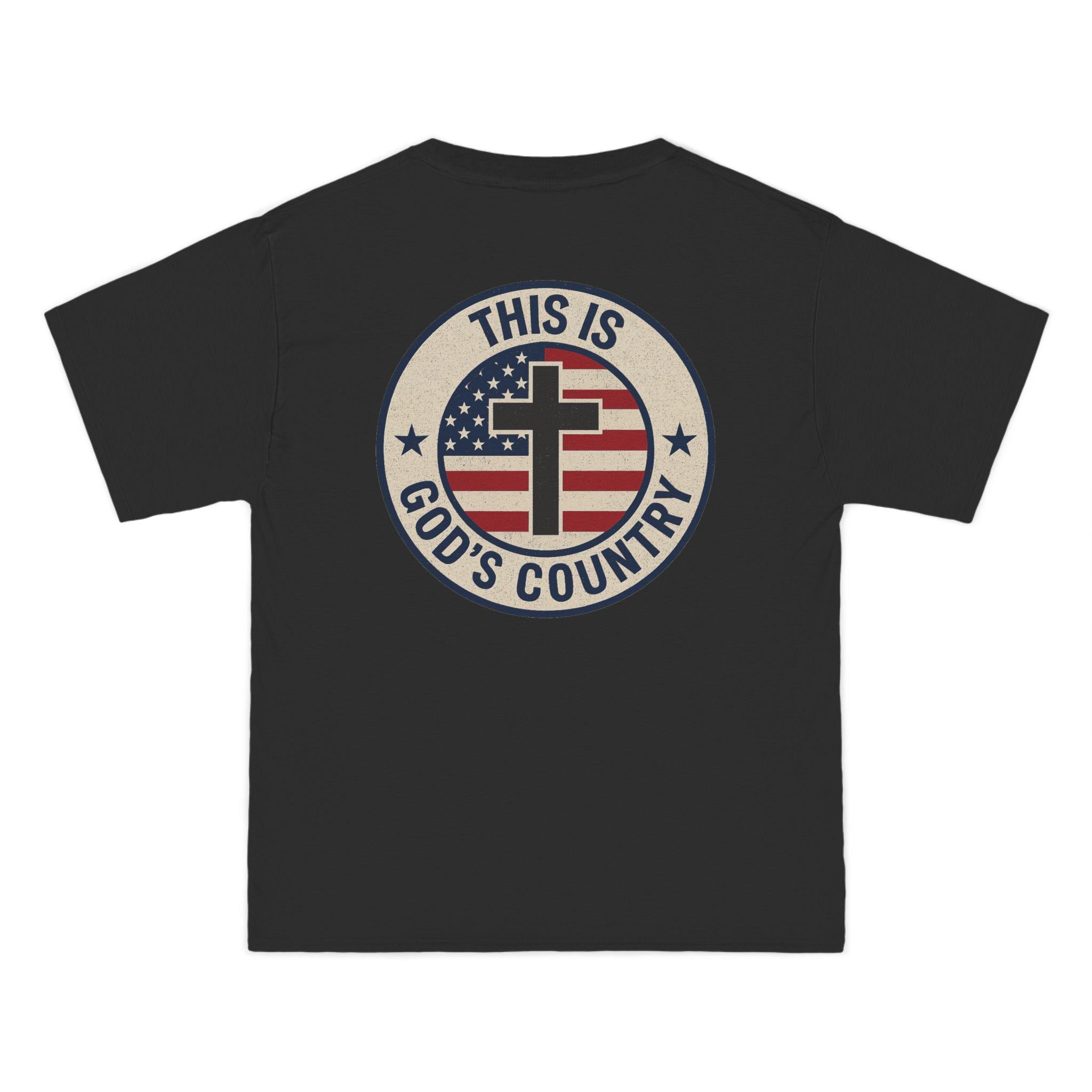 Christian Patriotic T-Shirt: Faith and Freedom Tee with Cross and Flag