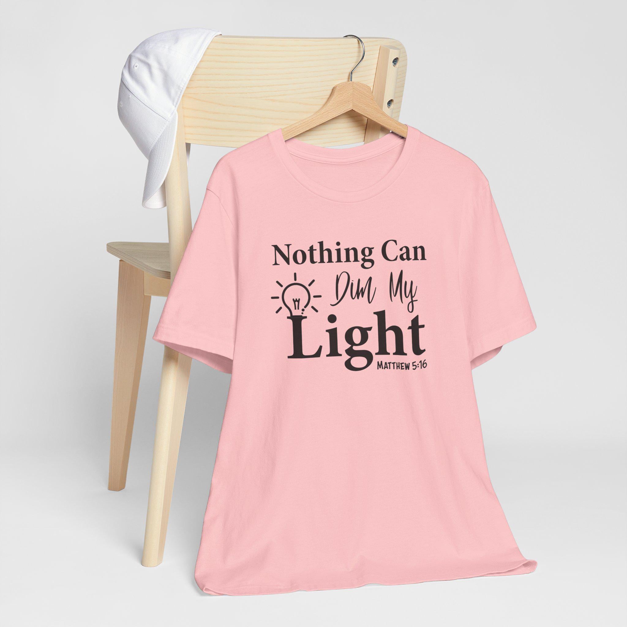 Dont Let Anyone Dim Your Light - Christian Womens T-Shirt, Faith and Inspiration Tee, Uplifting Bible Verse Shirt, Jesus is the Light