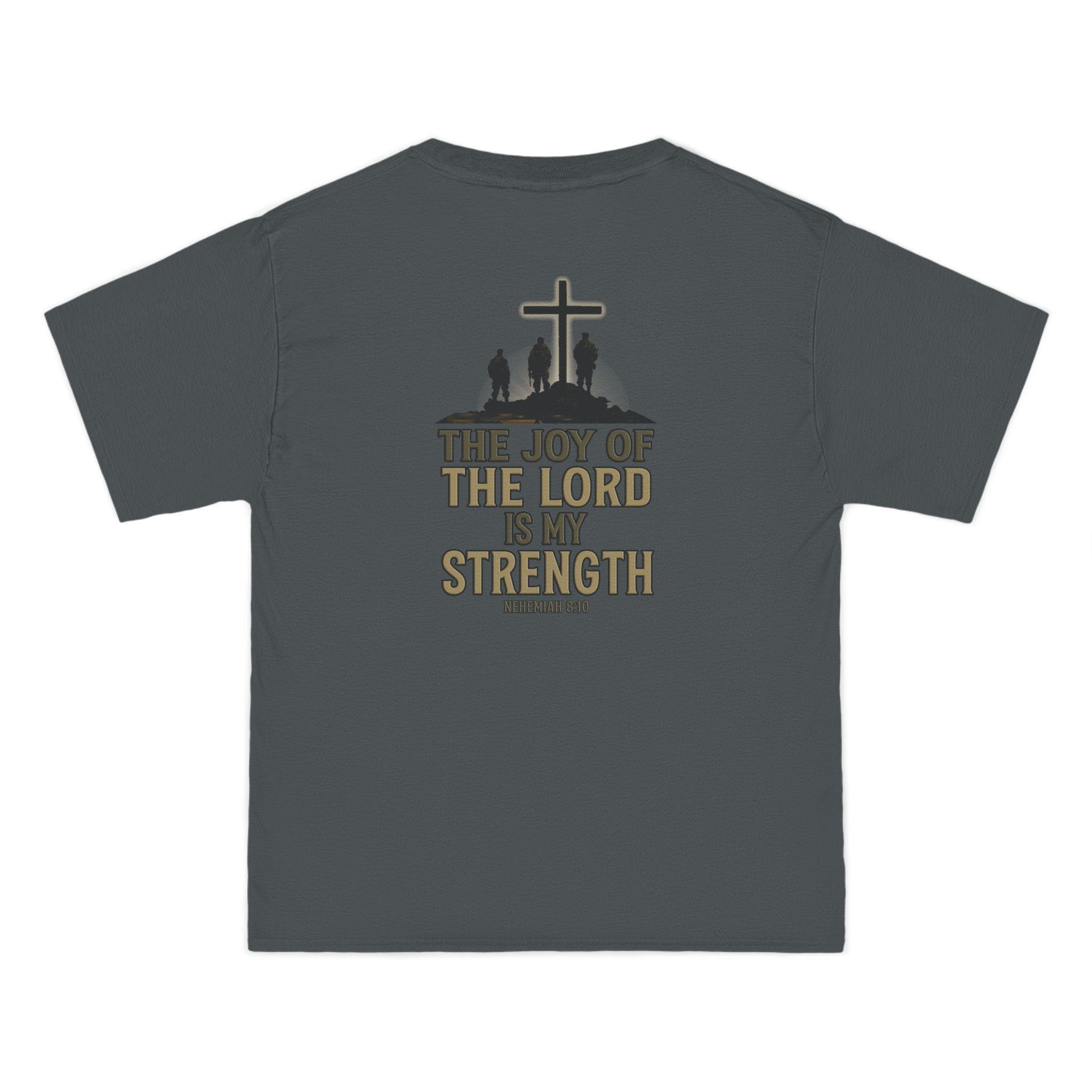 The Joy of the Lord Is My Strength T-Shirt - Nehemiah 8:10 Bible Verse Tee, Christian Soldier Shirt, Faith and Strength Christian Apparel