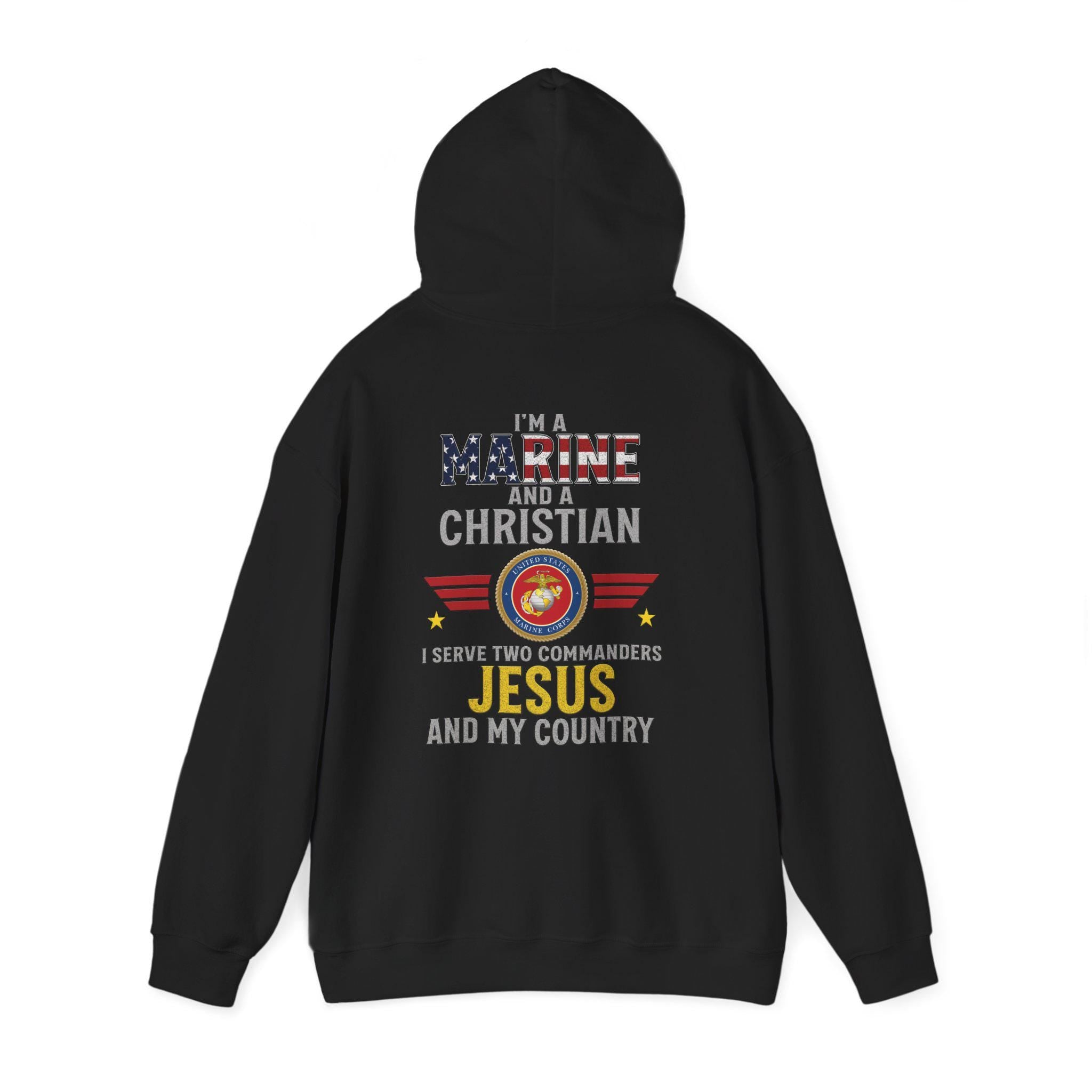 I'm a Marine and a Christian Hoodie - Jesus & My Country | USMC Faith Hoodie | Redeemed Faith Apparel | Unisex Hoodie | Gift for Veterans